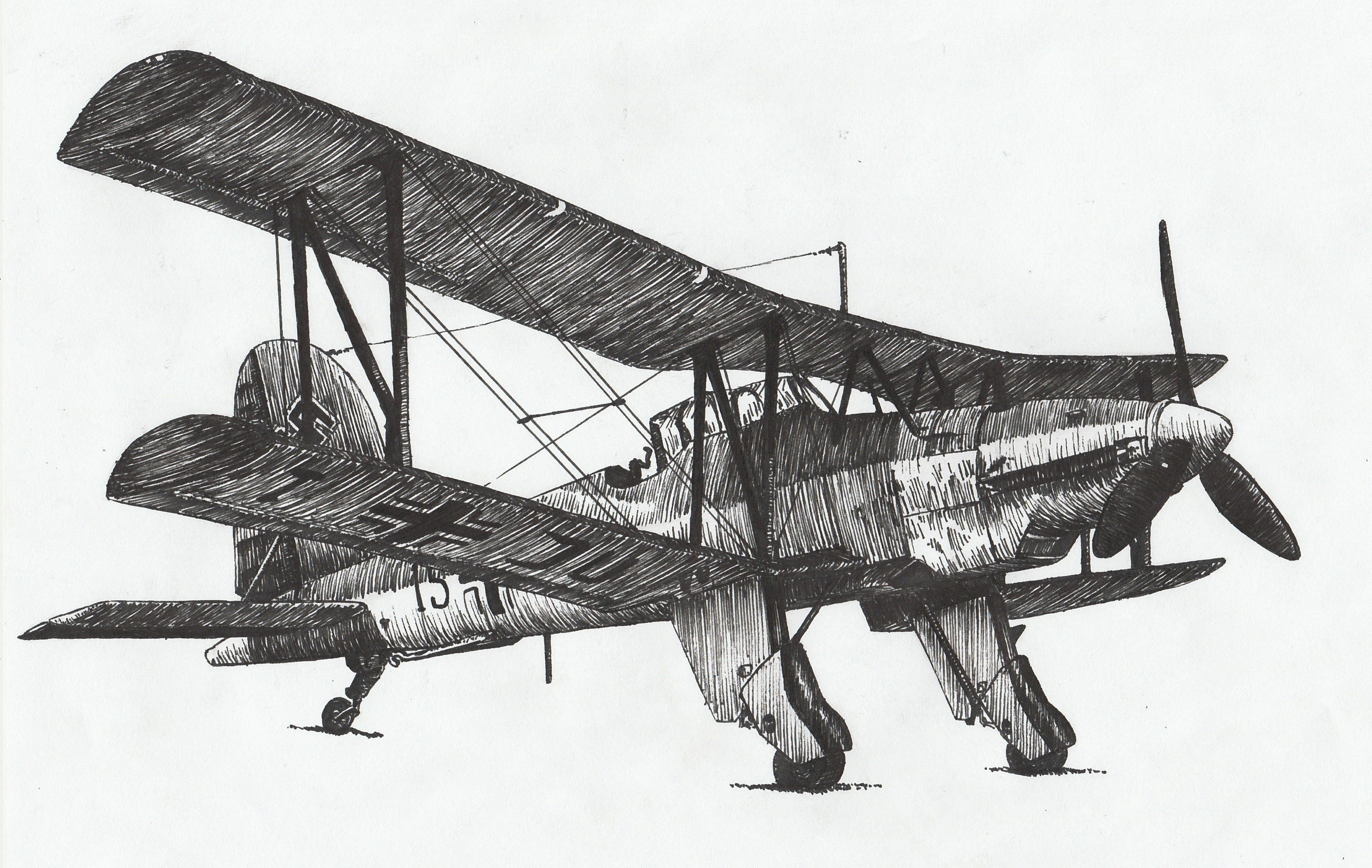 World War Ii War Aircraft Airplane Military Military Aircraft Biplane Luftwaffe Germany Monochrome D 3295x2085