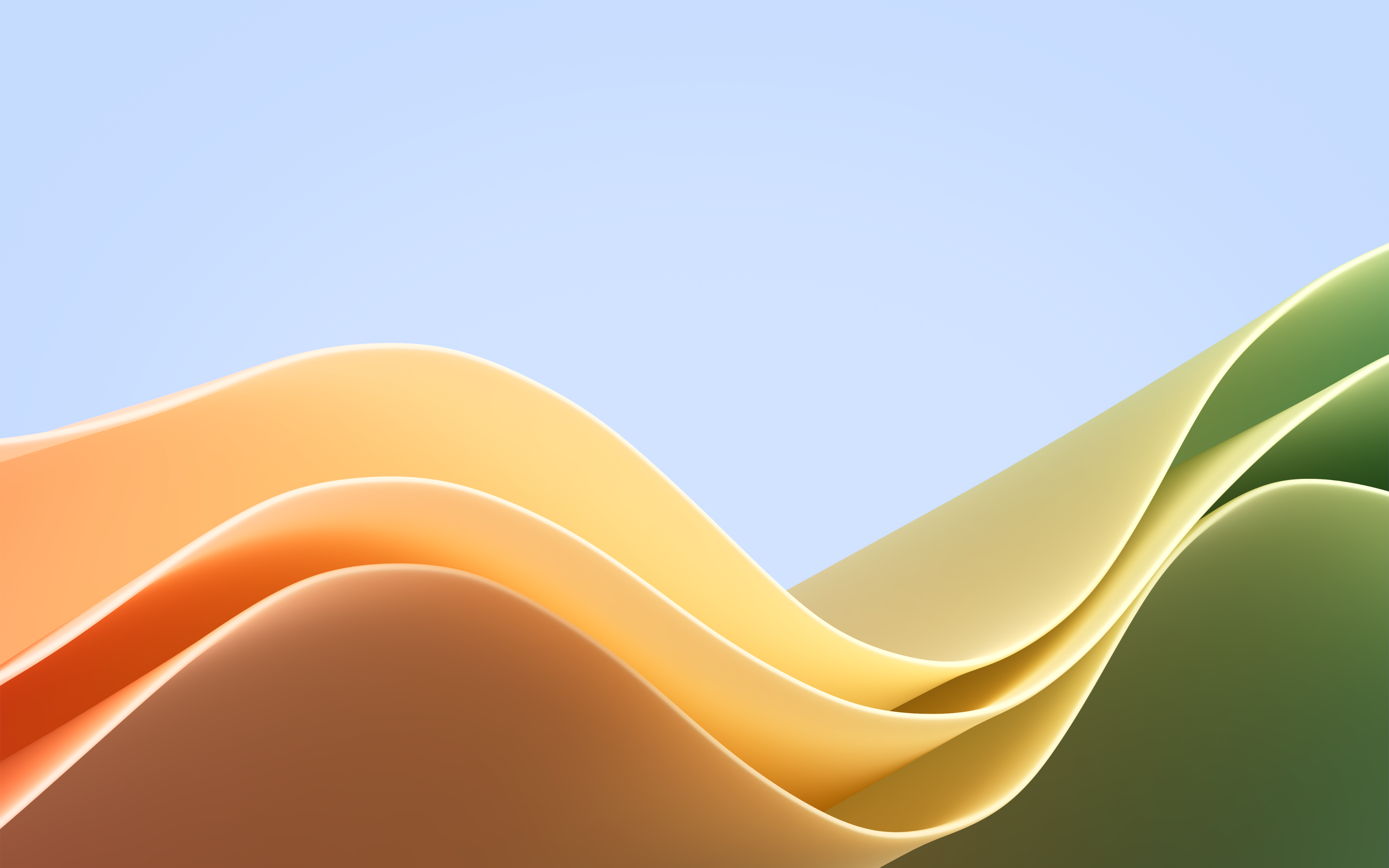 Microsoft Windows 11 Digital Art Waveforms Colorful Minimalism Simple Background 3840x2400