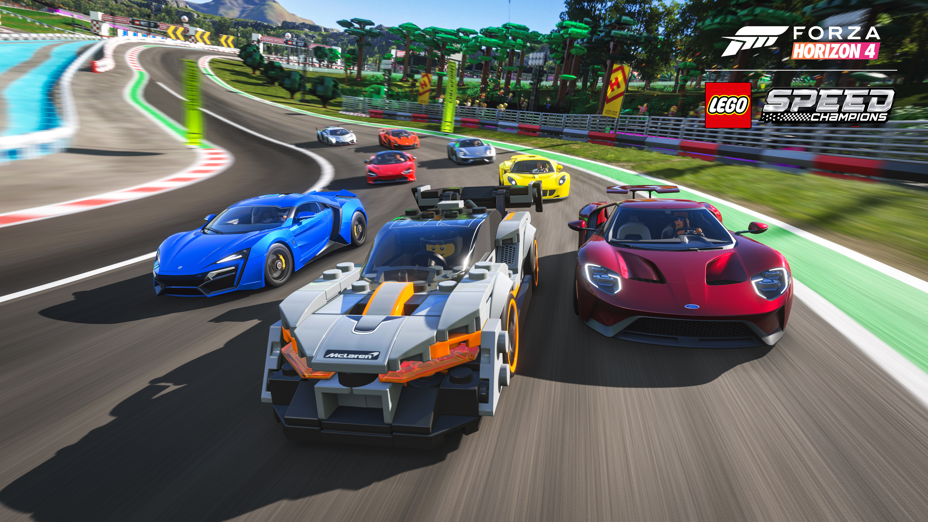 Forza Horizon 4 Video Games Car LEGO Logo Video Game Art Race Cars Racing 3840x2160