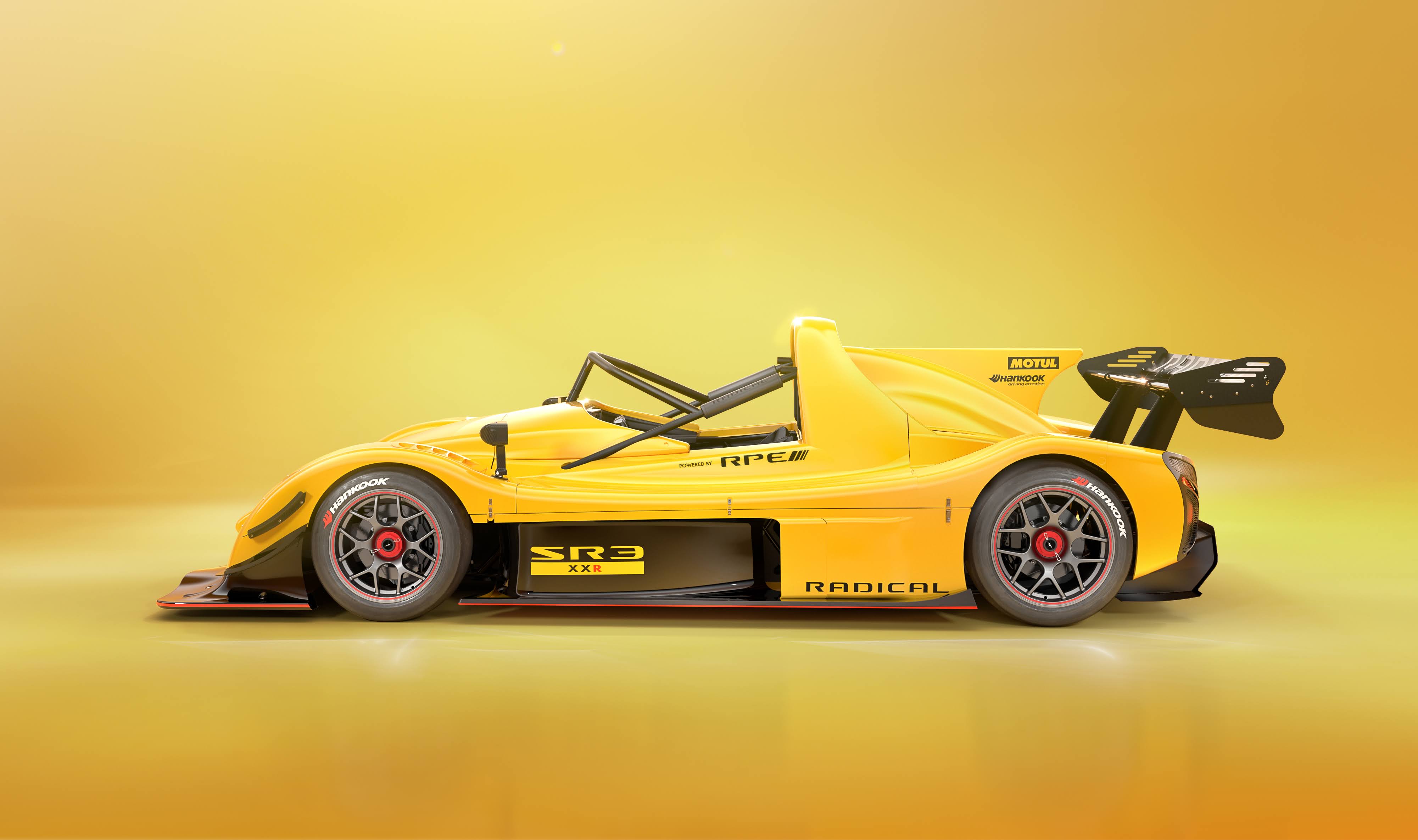 Radical RS3 Car Vehicle Motorsport Yellow Cars Yellow Background Reflection Race Cars Simple Backgro 4000x2370