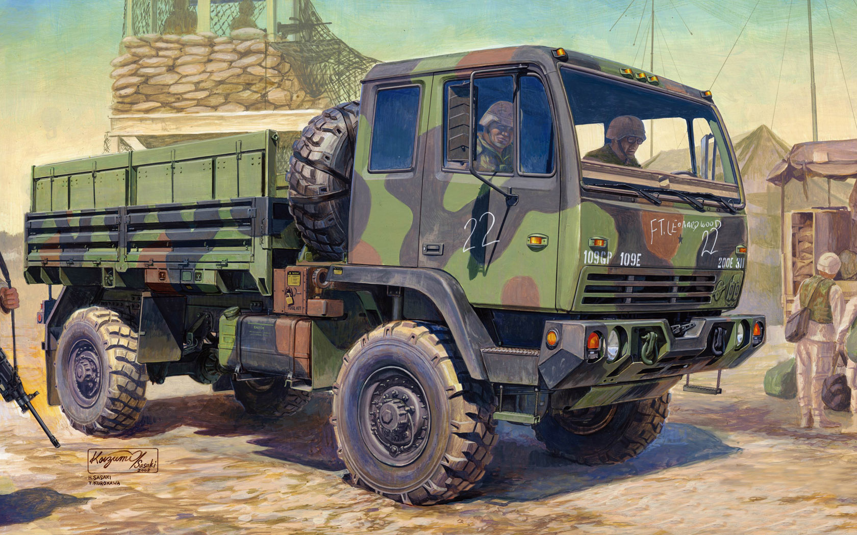 Van Car Army Military Military Vehicle Artwork Soldier Men Helmet Uniform Gun 1680x1050