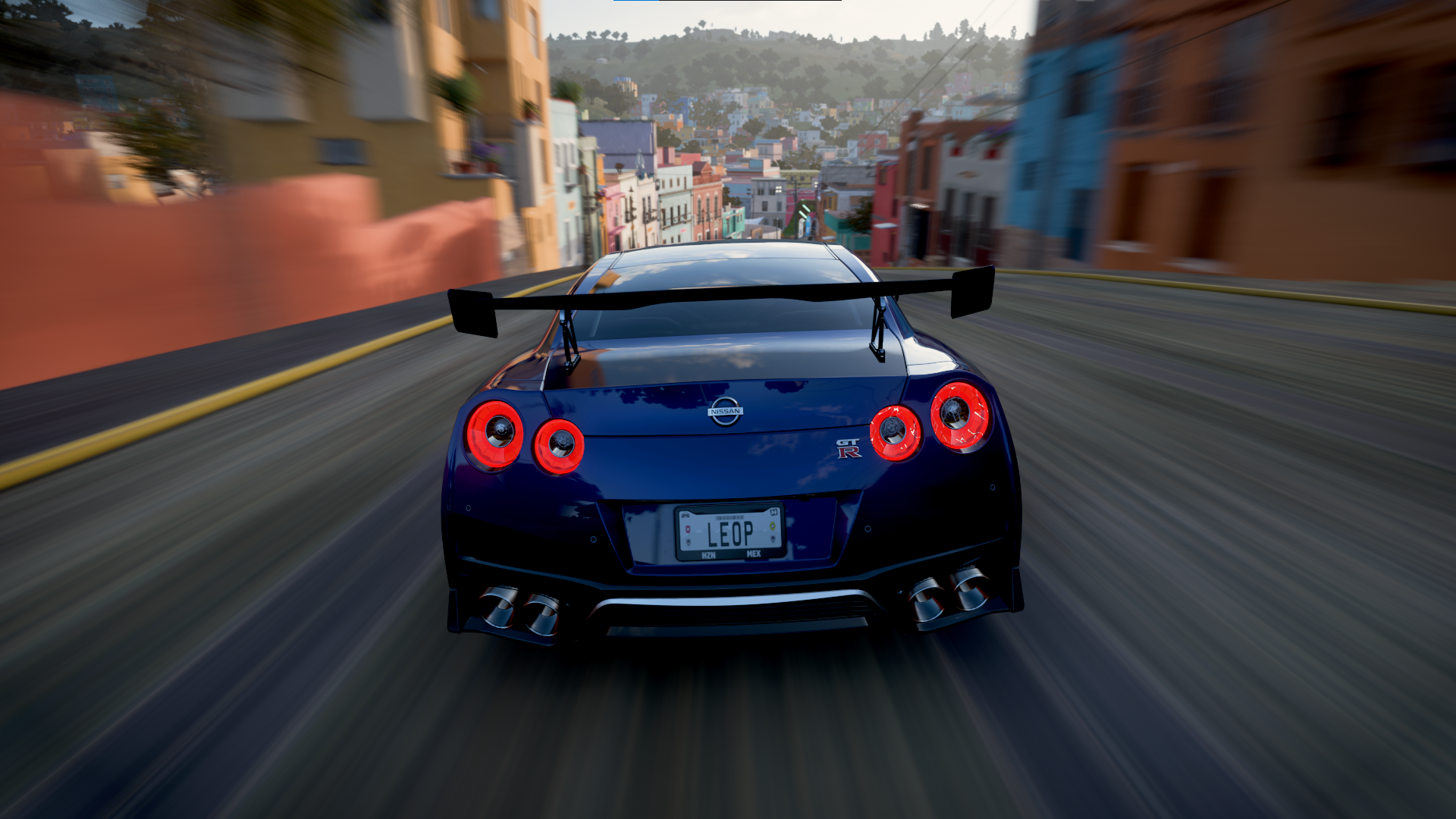 Nissan GT R Nissan Car Taillights Car Spoiler Forza Horizon 5 Licence Plates CGi Video Games City 1920x1080