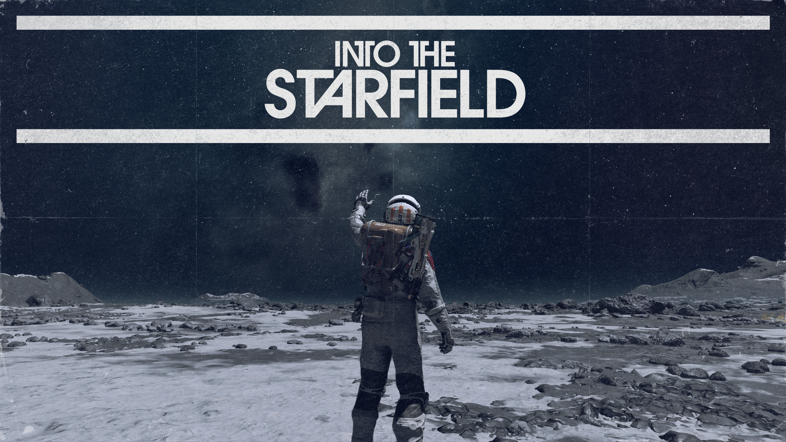 Starfield Video Game Space Sky Bethesda Softworks Video Games Stars Arms Reaching Gun Spacesuit 2560x1440