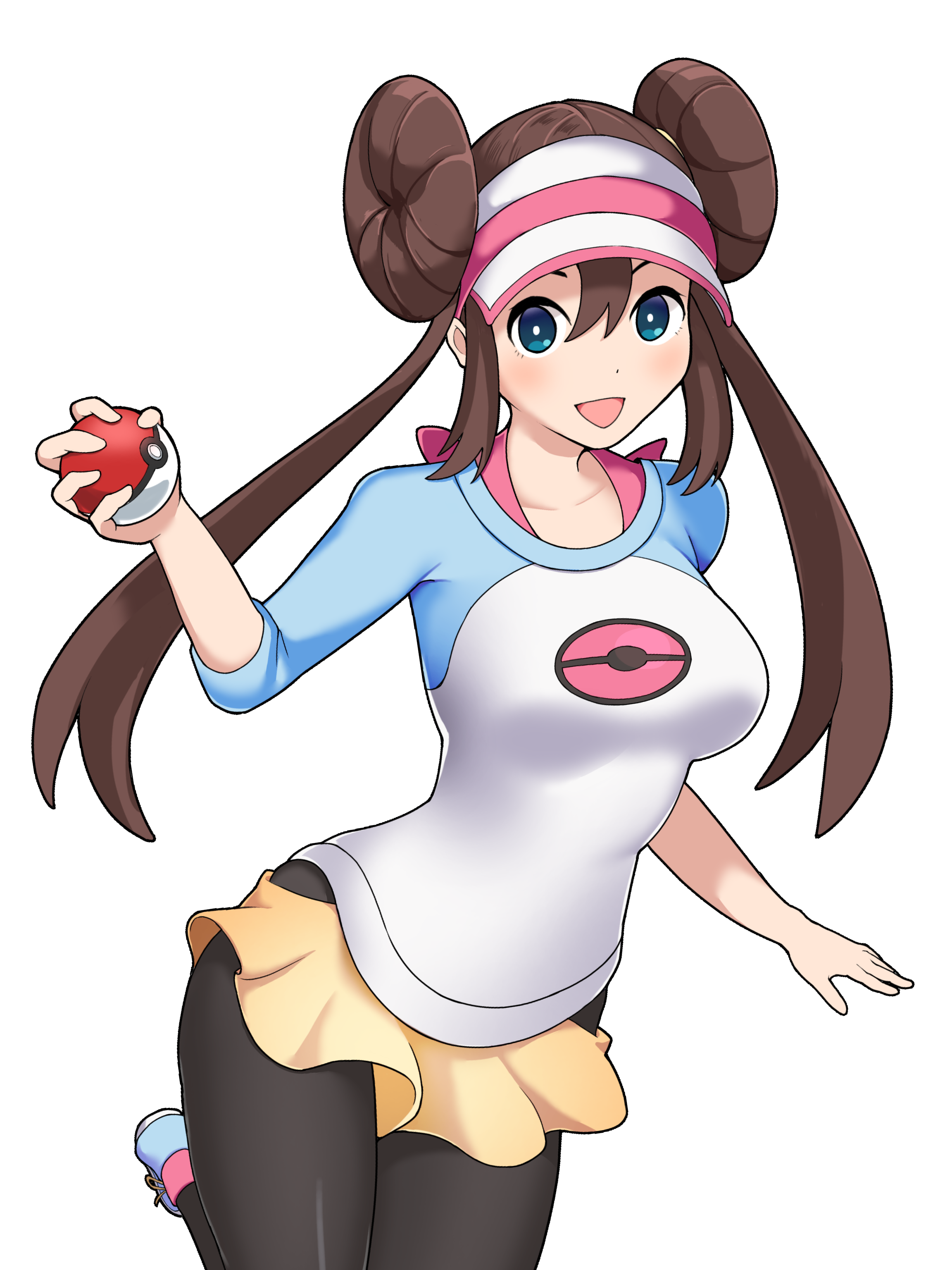 Anime Anime Girls Pokemon Rosa Pokemon Long Hair Twintails Brunette Solo Artwork Digital Art Fan Art 2304x3072