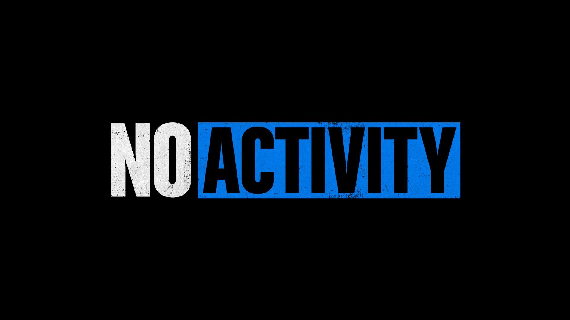 No Activity TV Series Logo Simple Background Minimalism Black Background 1920x1080
