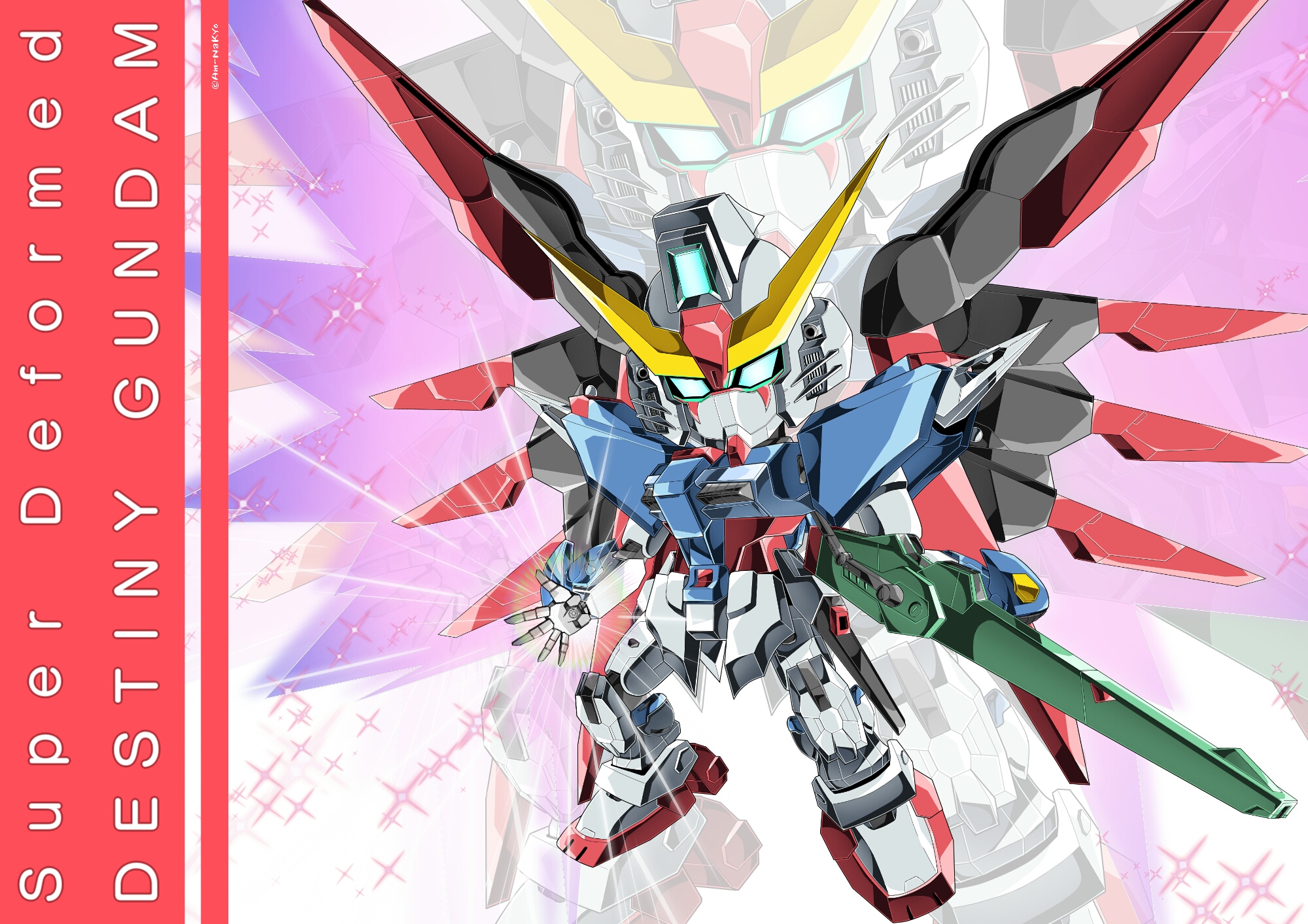 Super Robot Taisen Destiny Gundam Gundam Mobile Suit Gundam SEED Destiny Anime Mechs Artwork Digital 2000x1413