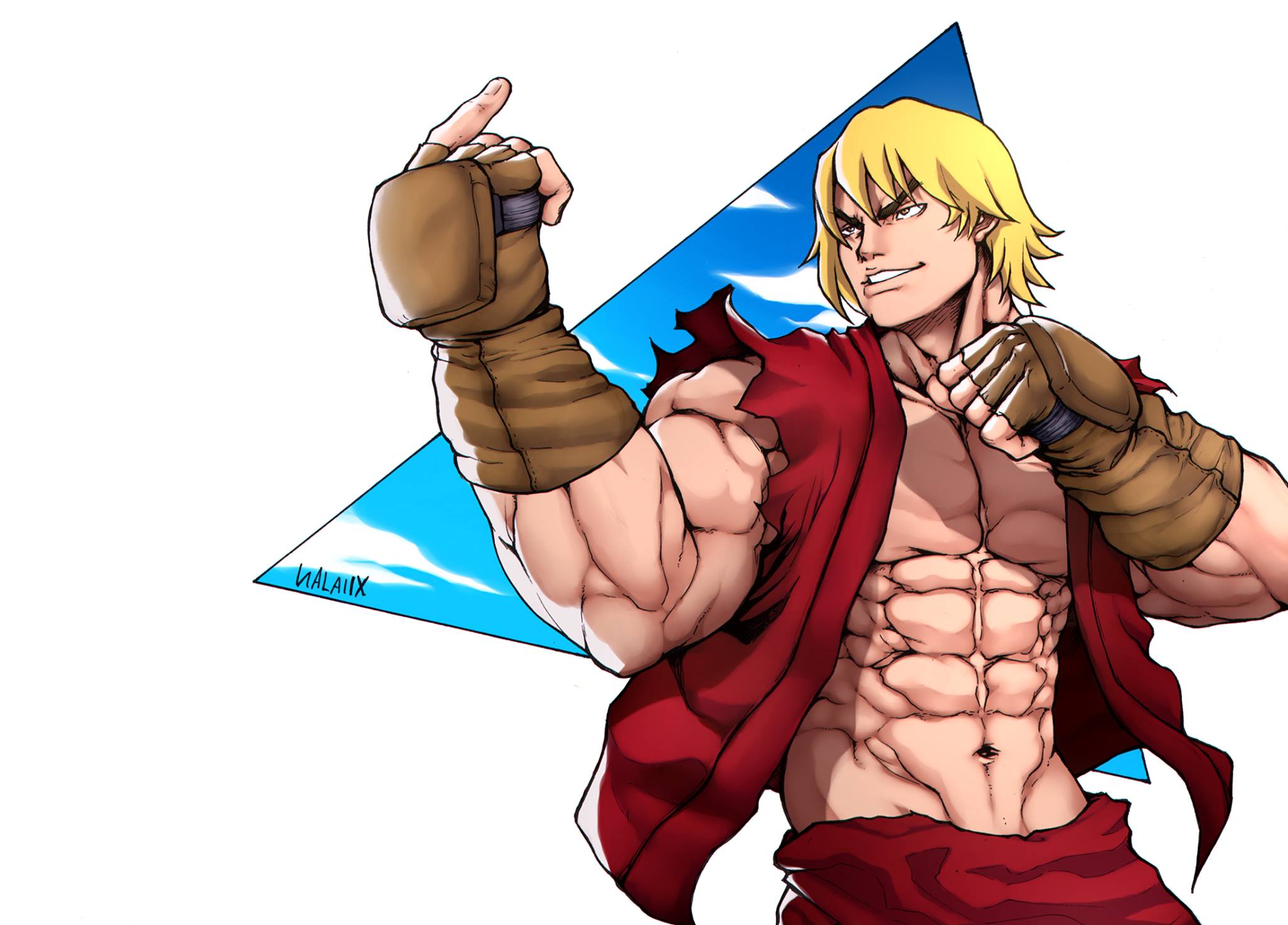 Anime Anime Boys Video Game Characters Video Games Anime Games Street Fighter Ken Masters Short Hair 2048x1470