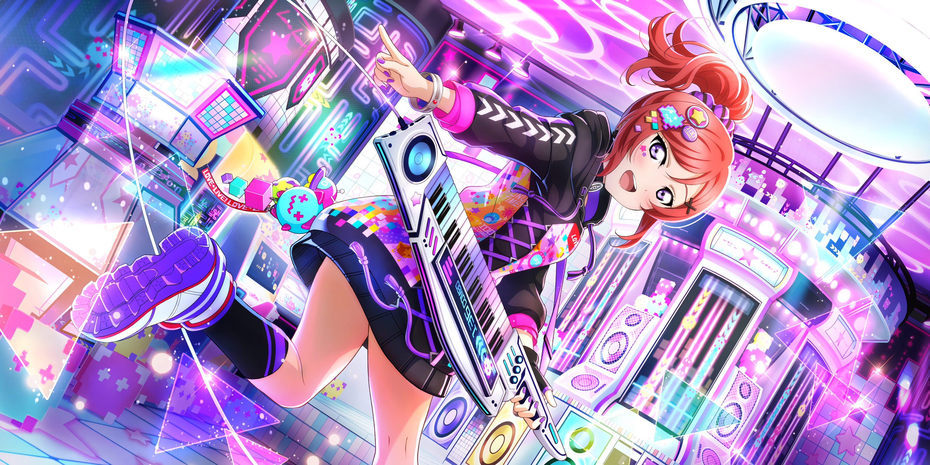 Nishikino Maki Love Live Anime Anime Girls Keyboards 3600x1800