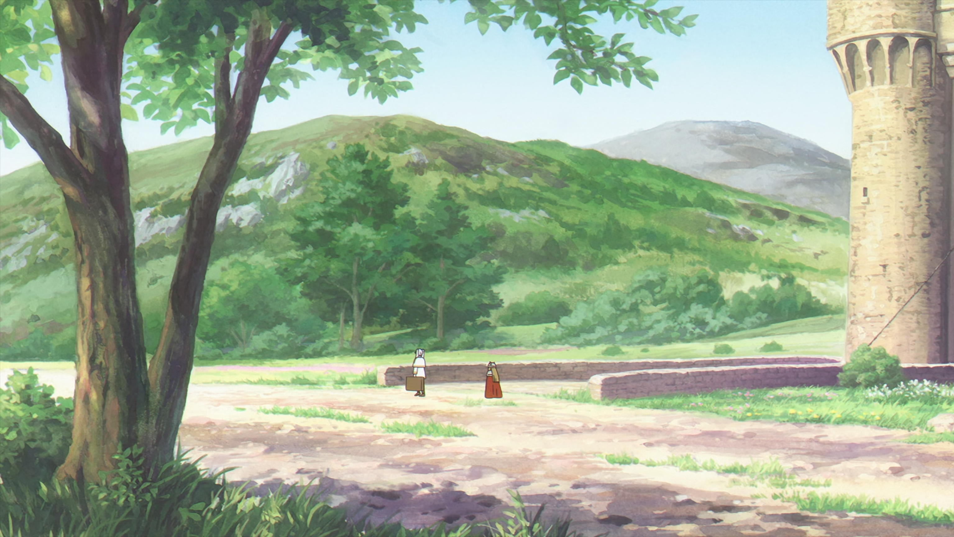 Sousou No Frieren Anime Anime Screenshot Trees Anime Girls Standing Sky Sunlight Ground Anime Boys F 3070x1728