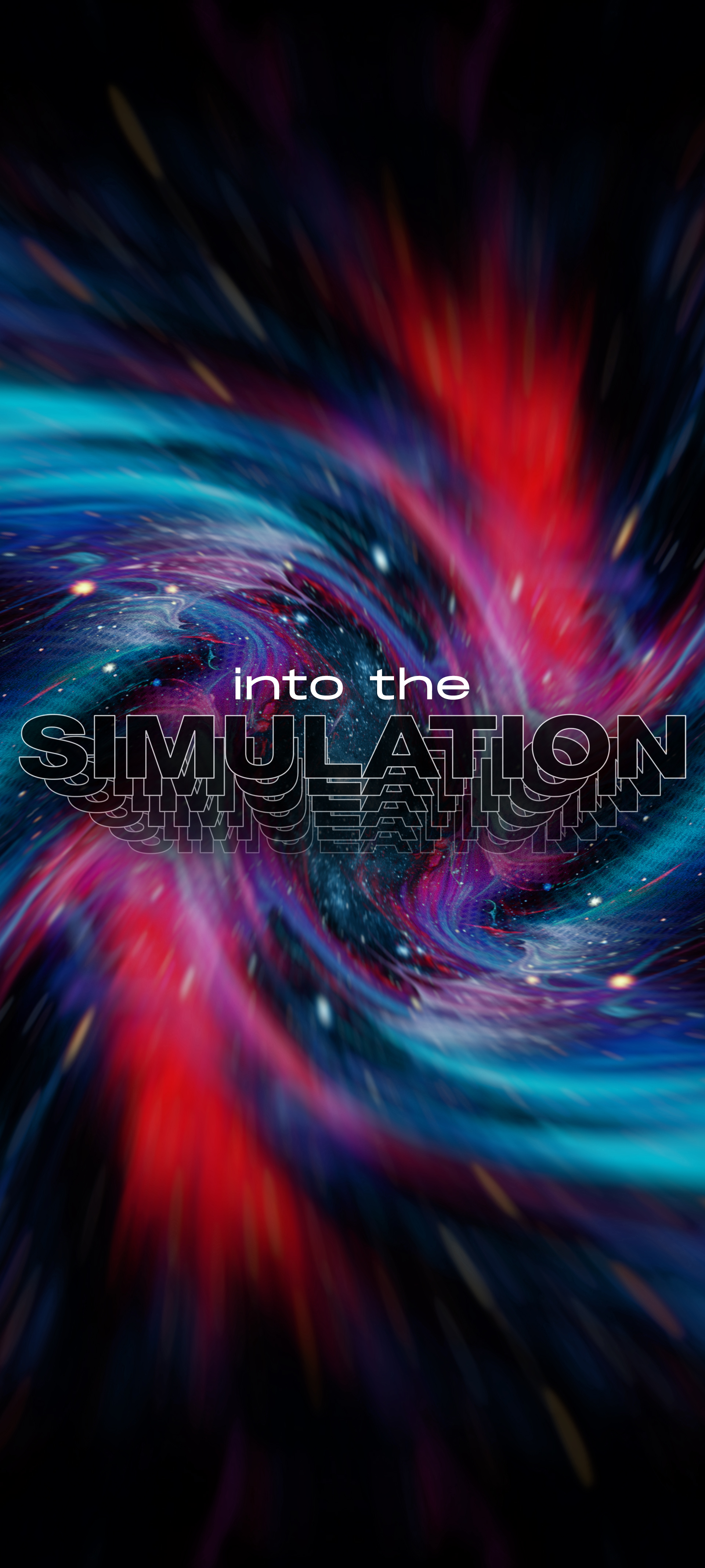Simulation Colorful Vertical Muse Text 1920x4266