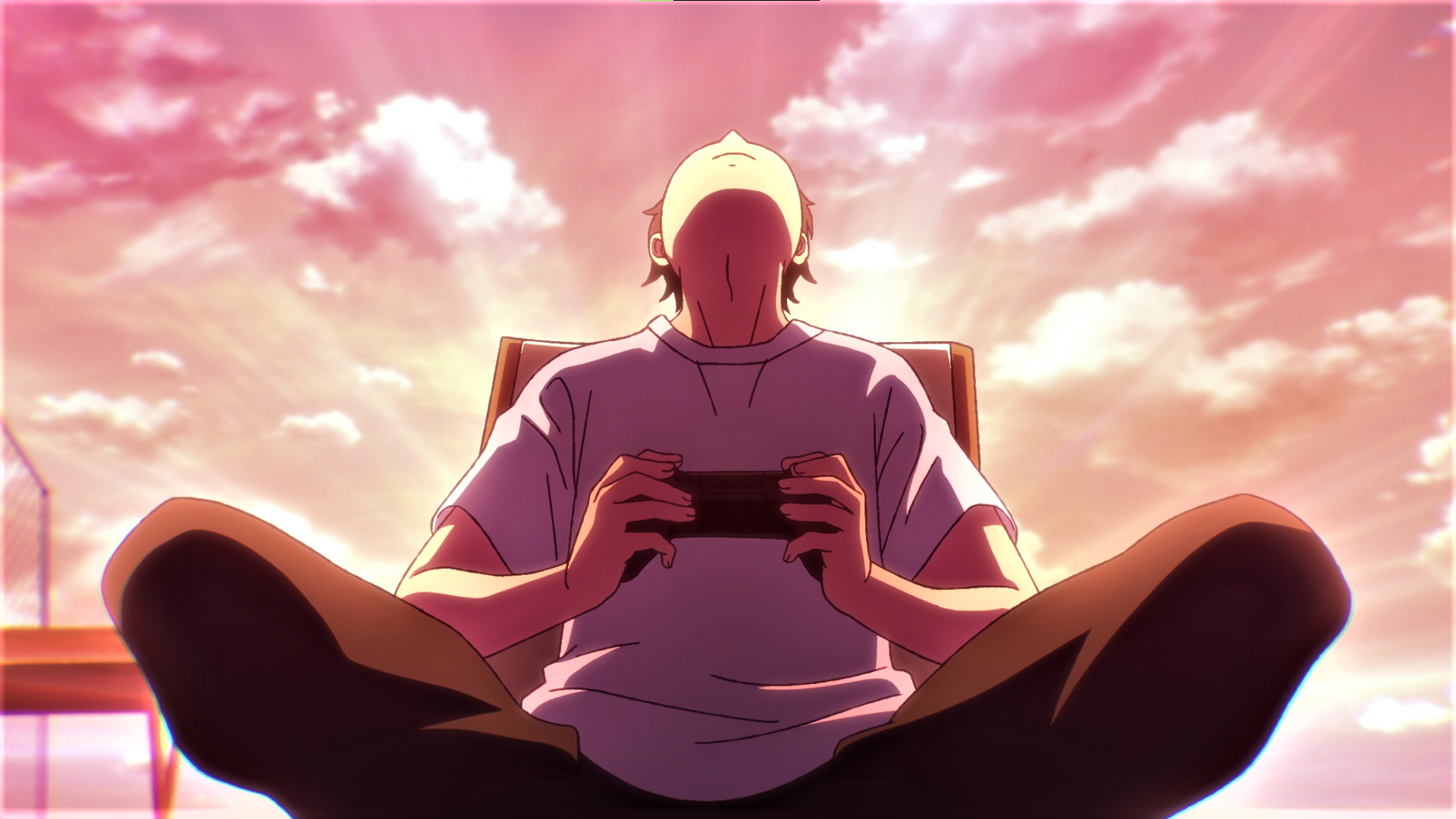 Zom 100 Bucket List Of The Dead Controllers Sky Clouds Sunset Sunset Glow Akira Tendou Anime Anime S 1920x1080