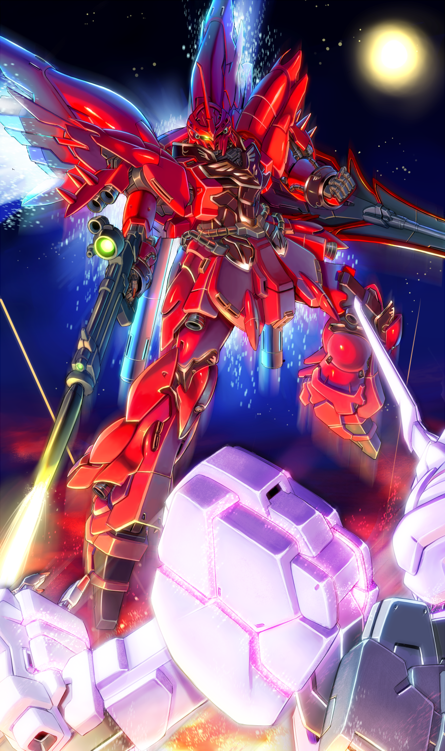 Anime Mechs Mobile Suit Gundam Unicorn Sinanju Mobile Suit Super Robot Taisen Artwork Digital Art Fa 900x1518