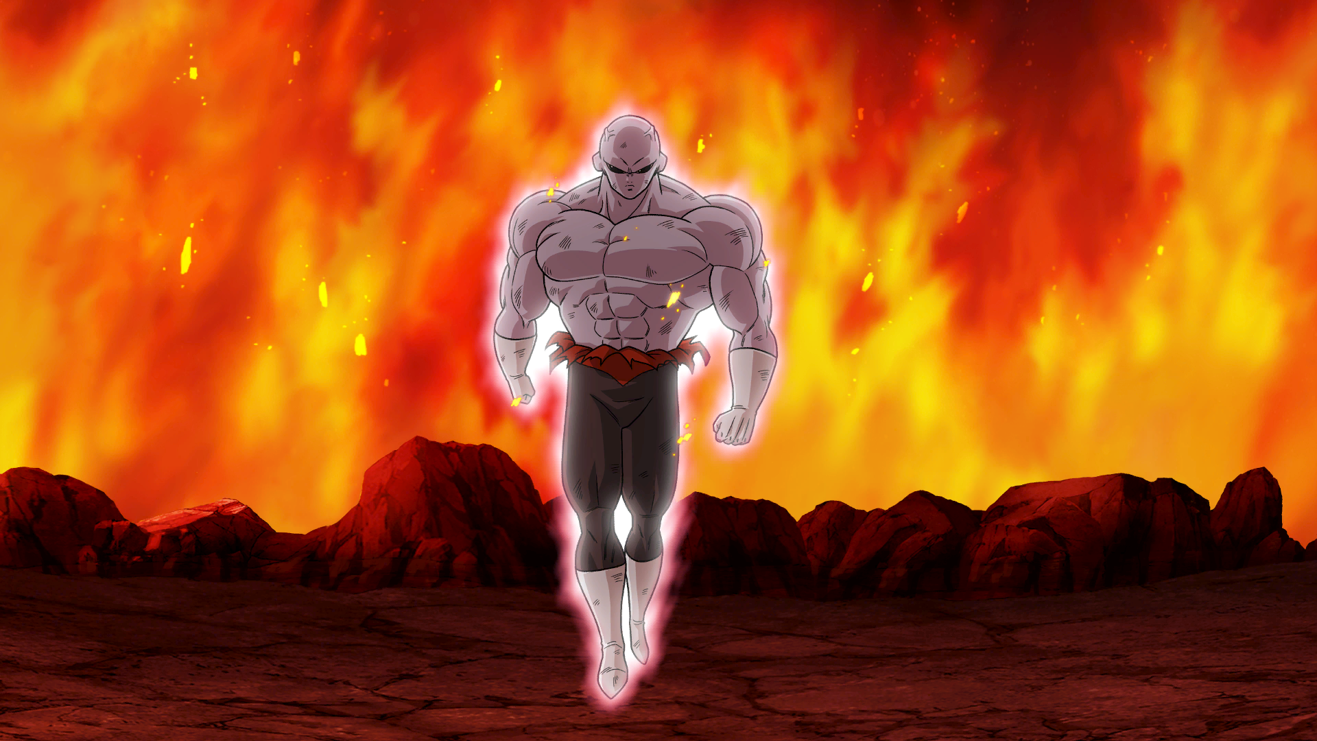 Dragon Ball Super Jiren Muscles Fire Looking At Viewer Shirtless Anime Creatures Gloves 1920x1080