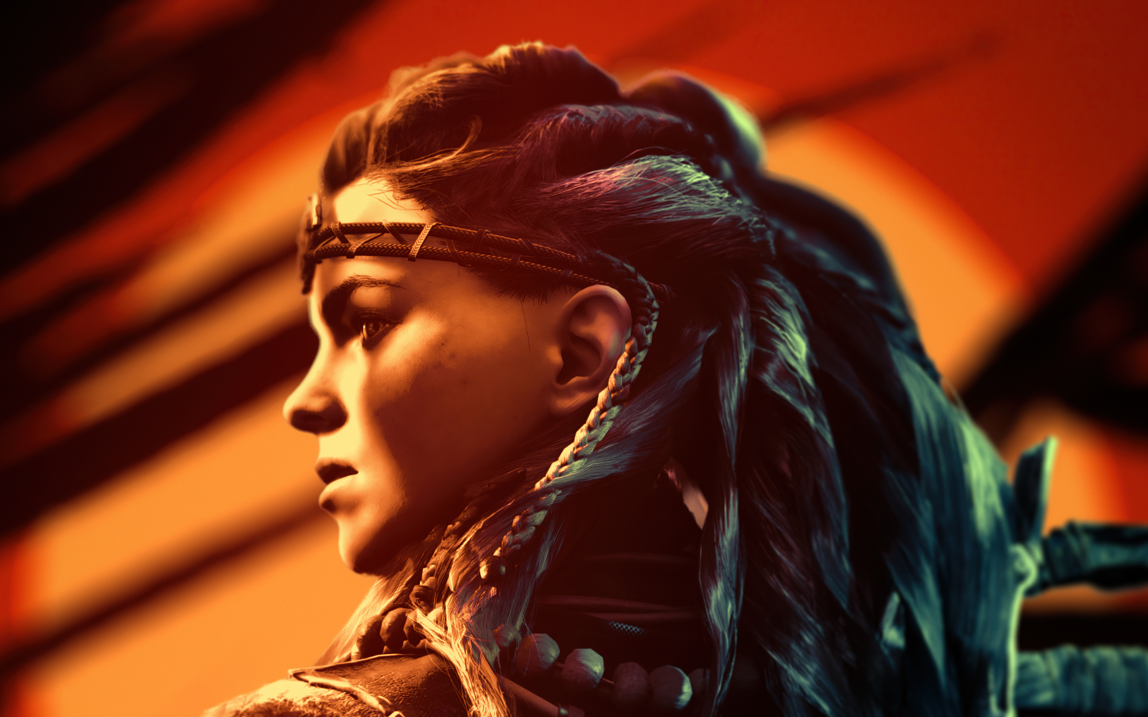 Horizon Zero Dawn Aloy Sony Interactive Entertainment Video Game Characters Video Games Looking Away 3840x2400