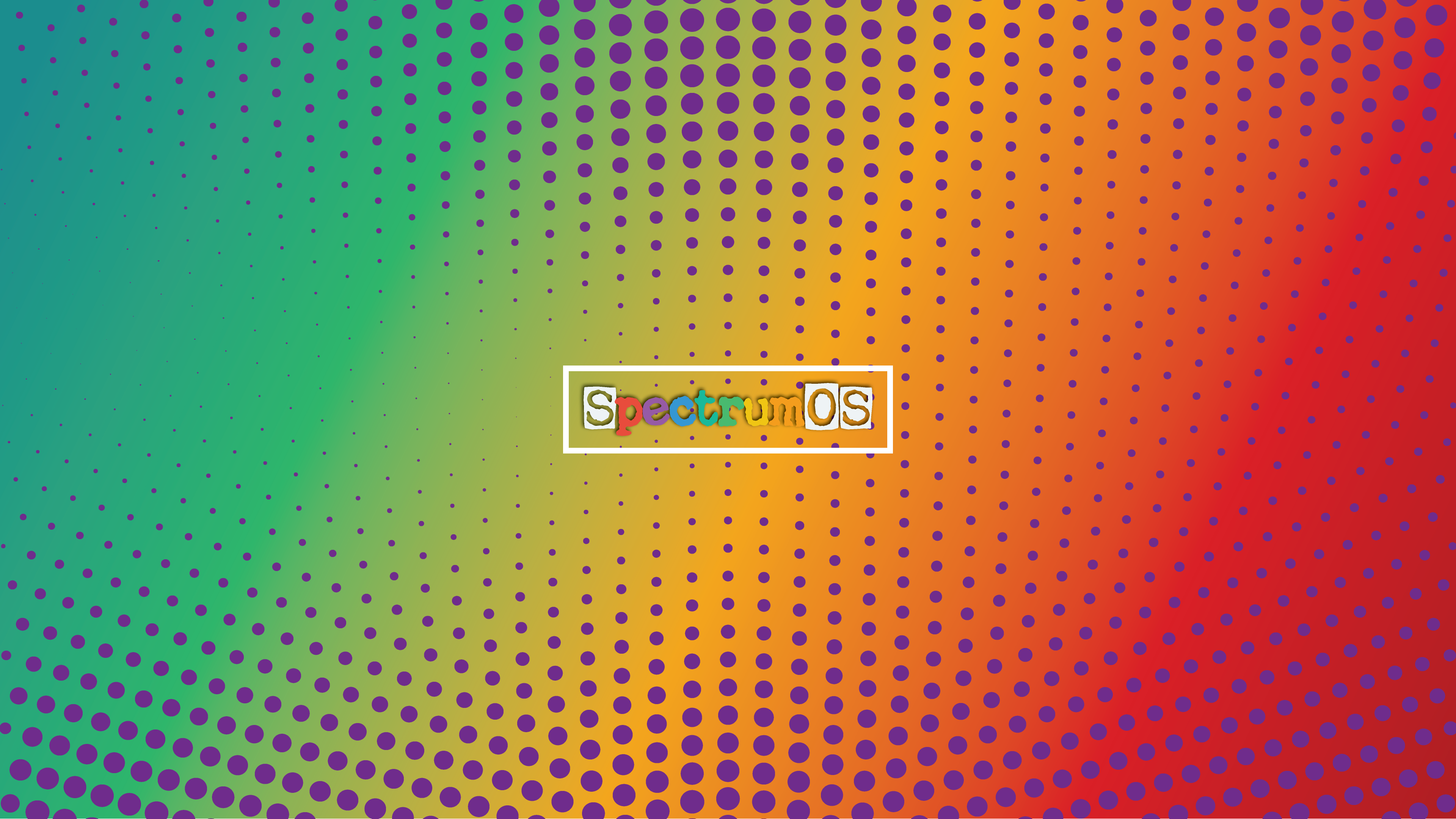 Linux SpectrumOS Arch Linux Minimalism Simple Background Logo Colorful 3840x2160