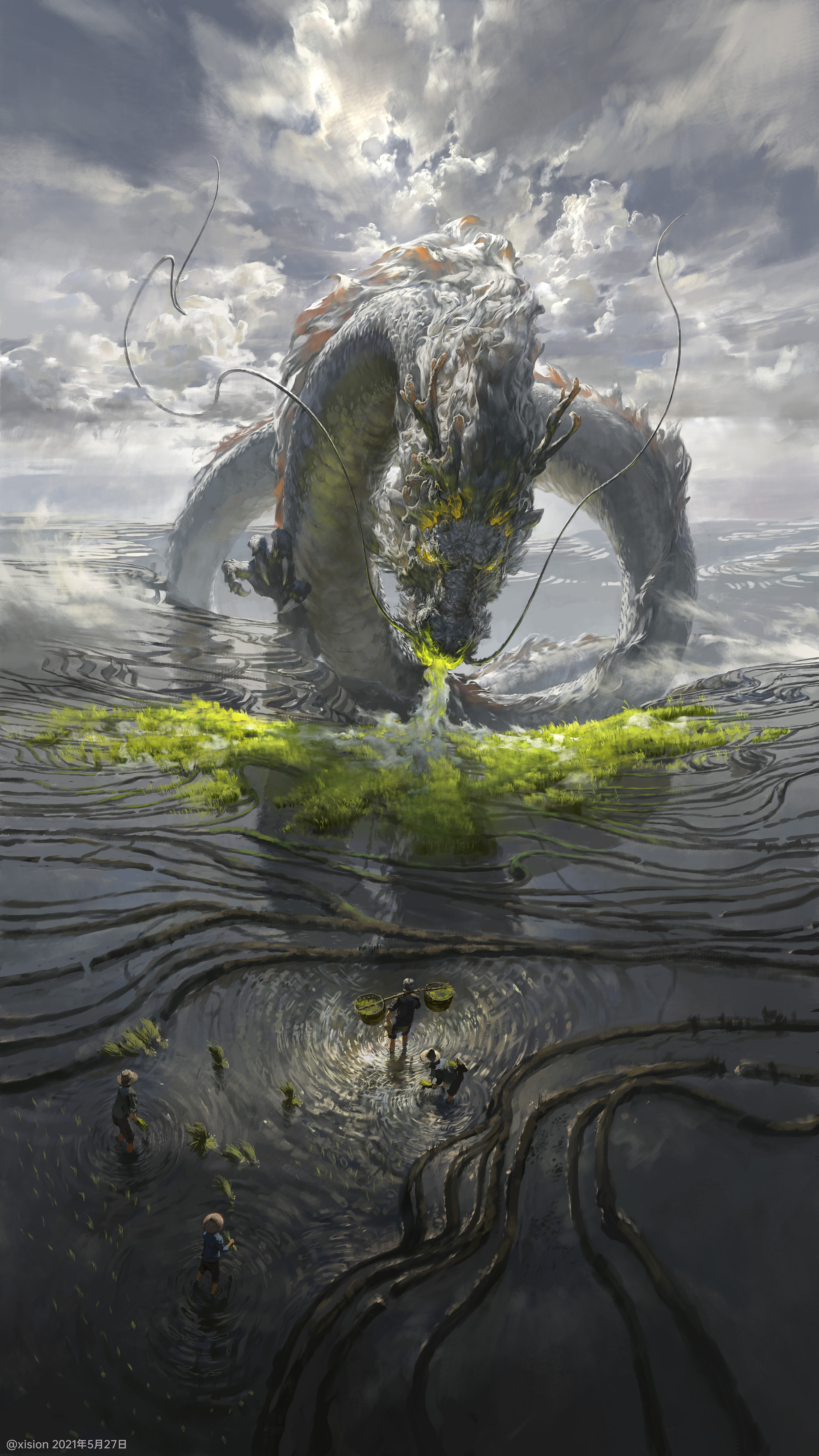 Xision Loong Artauge Mythology Legend Chinese Dragon Dragon Creature Artwork 3000x5333