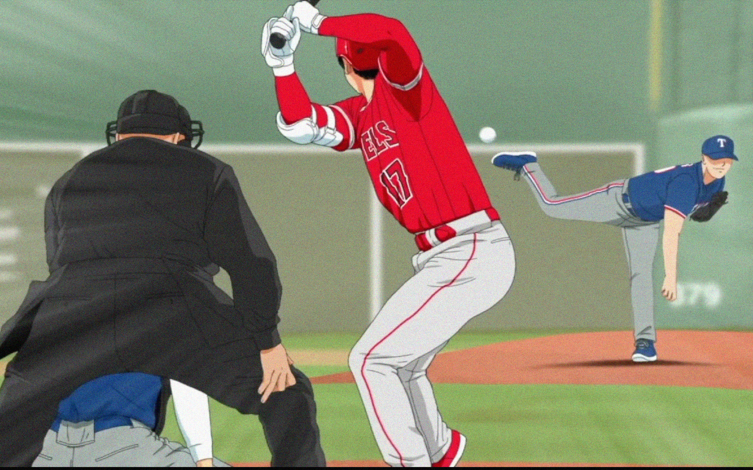 Shohei Ohtani Major League Baseball Anime Anime Boys Baseball Uniform Hat Baseball Glove Standing 2560x1600