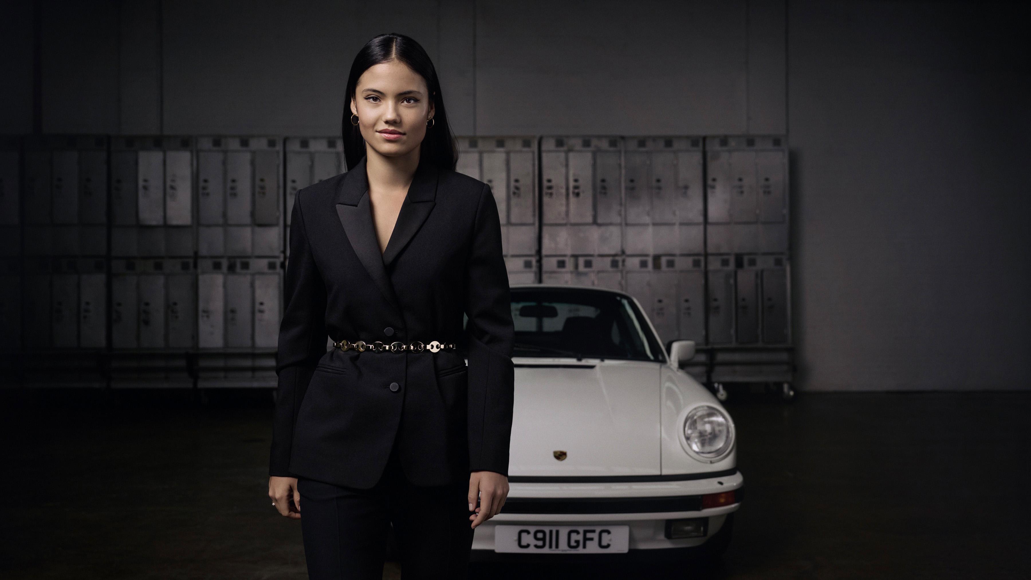 Emma Raducanu Tennis Sport British Porsche Commercial Athletes Women Car Women With Cars 3600x2025