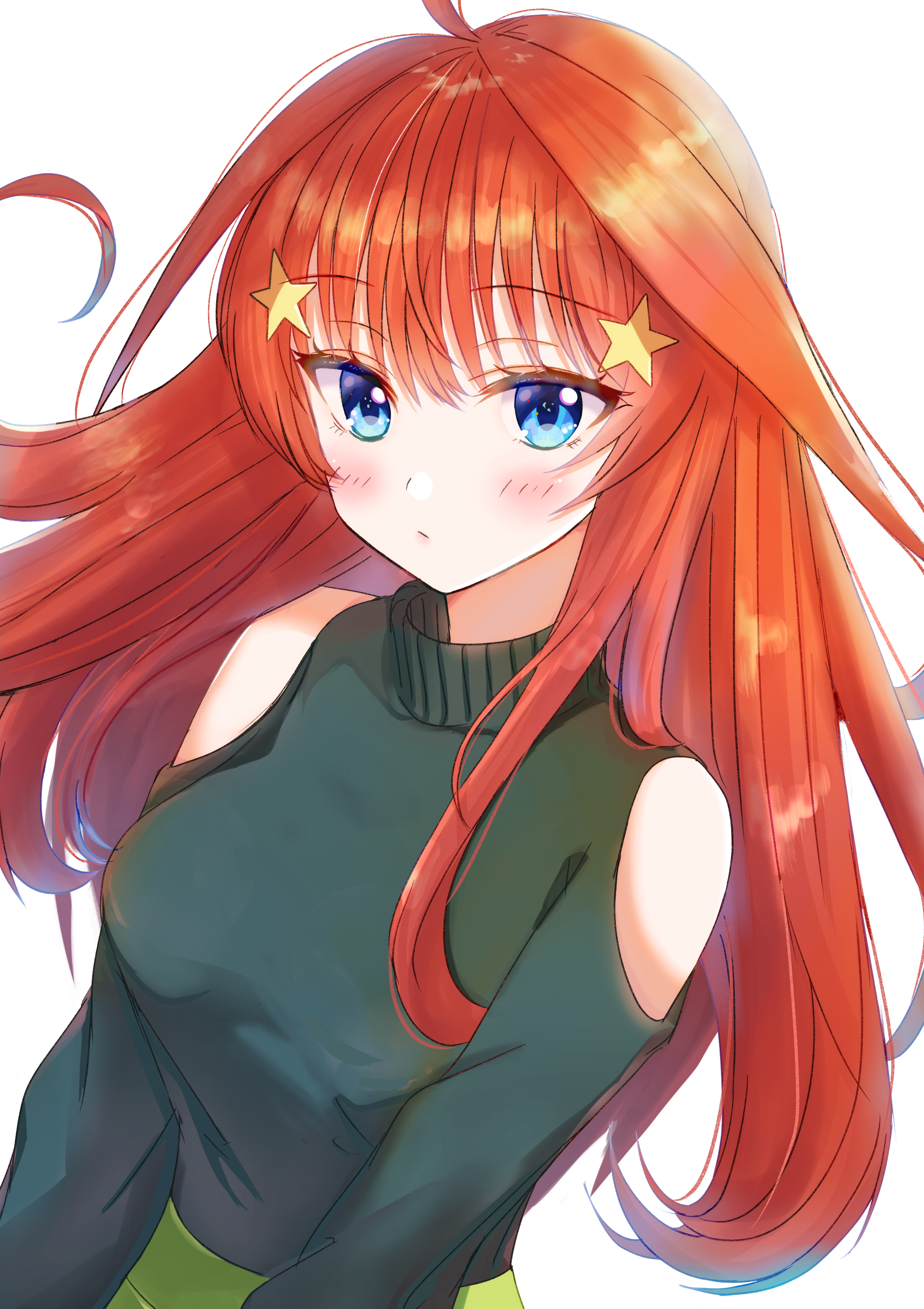 Anime Anime Girls 5 Toubun No Hanayome Nakano Itsuki Long Hair Redhead Solo Artwork Digital Art Fan  3541x5016