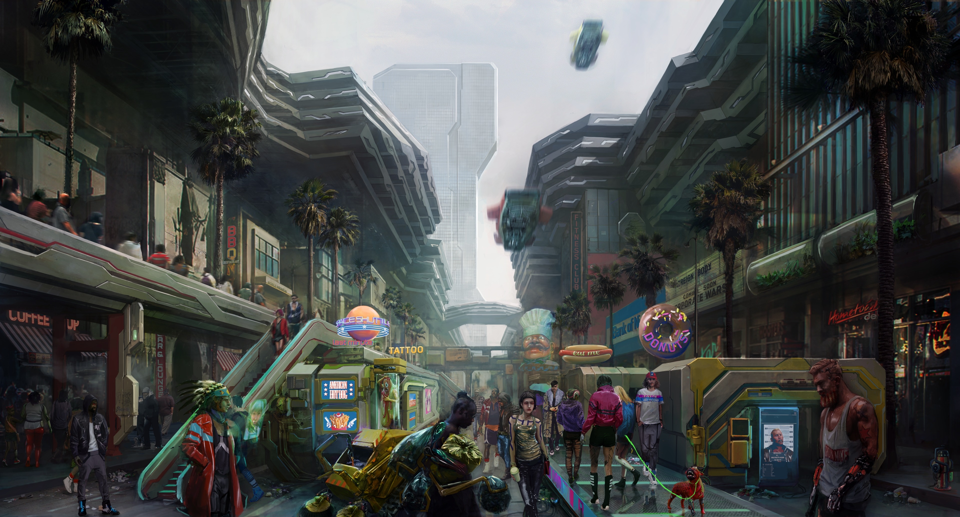 Cyberpunk Cyberpunk City Video Games City Cyberpunk 2077 Building Futuristic Video Game Art 3840x2067