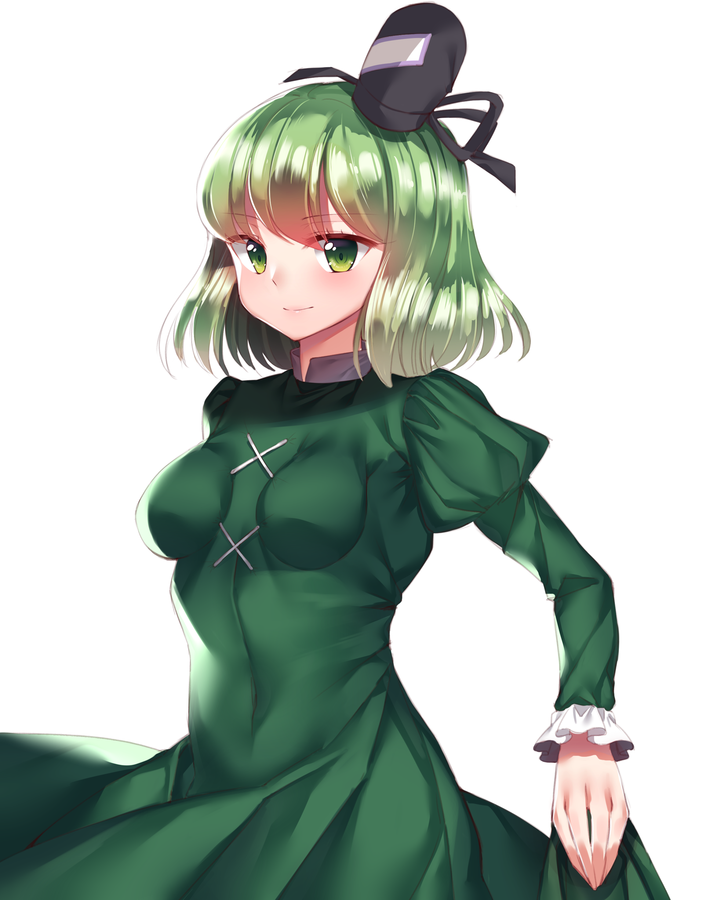 Soga No Tojiko Touhou Anime Anime Girls Short Hair Green Hair Artwork Fan Art 2348x2948