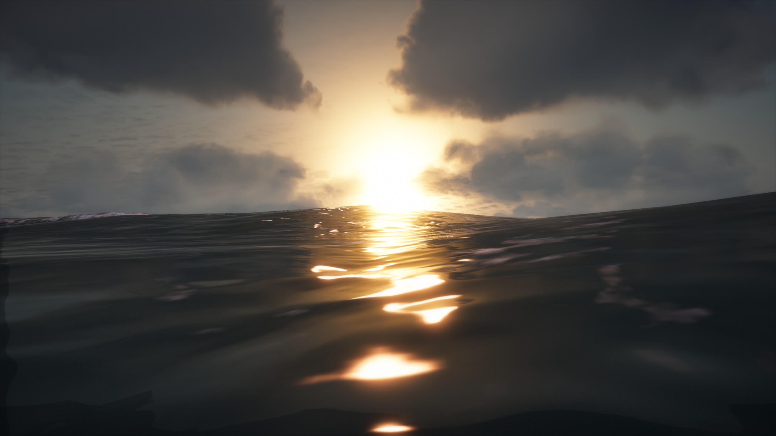 Grand Theft Auto V Ferrari Sunset Waves Video Games Sunset Glow Clouds Water CGi 2560x1440