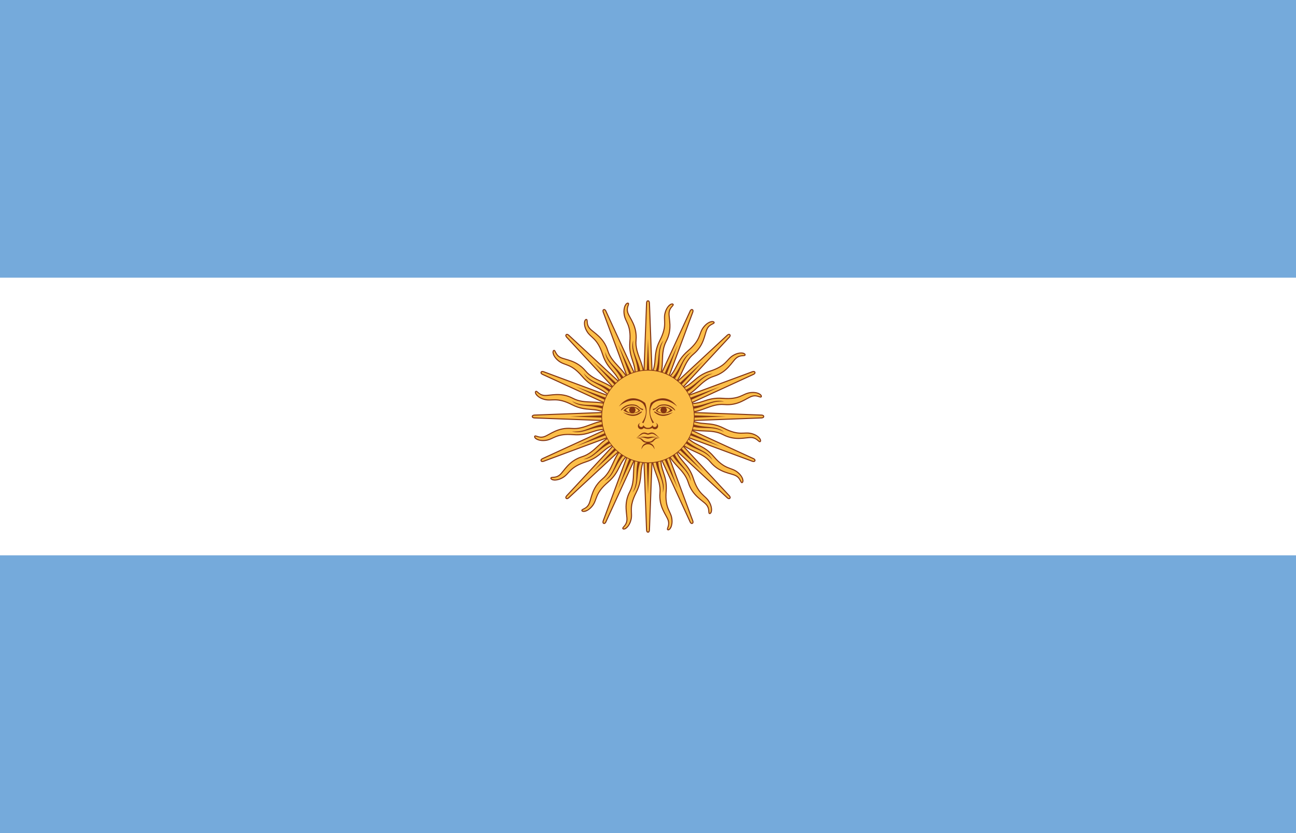 Flag Argentina Simple Background Sun Minimalism 2560x1646