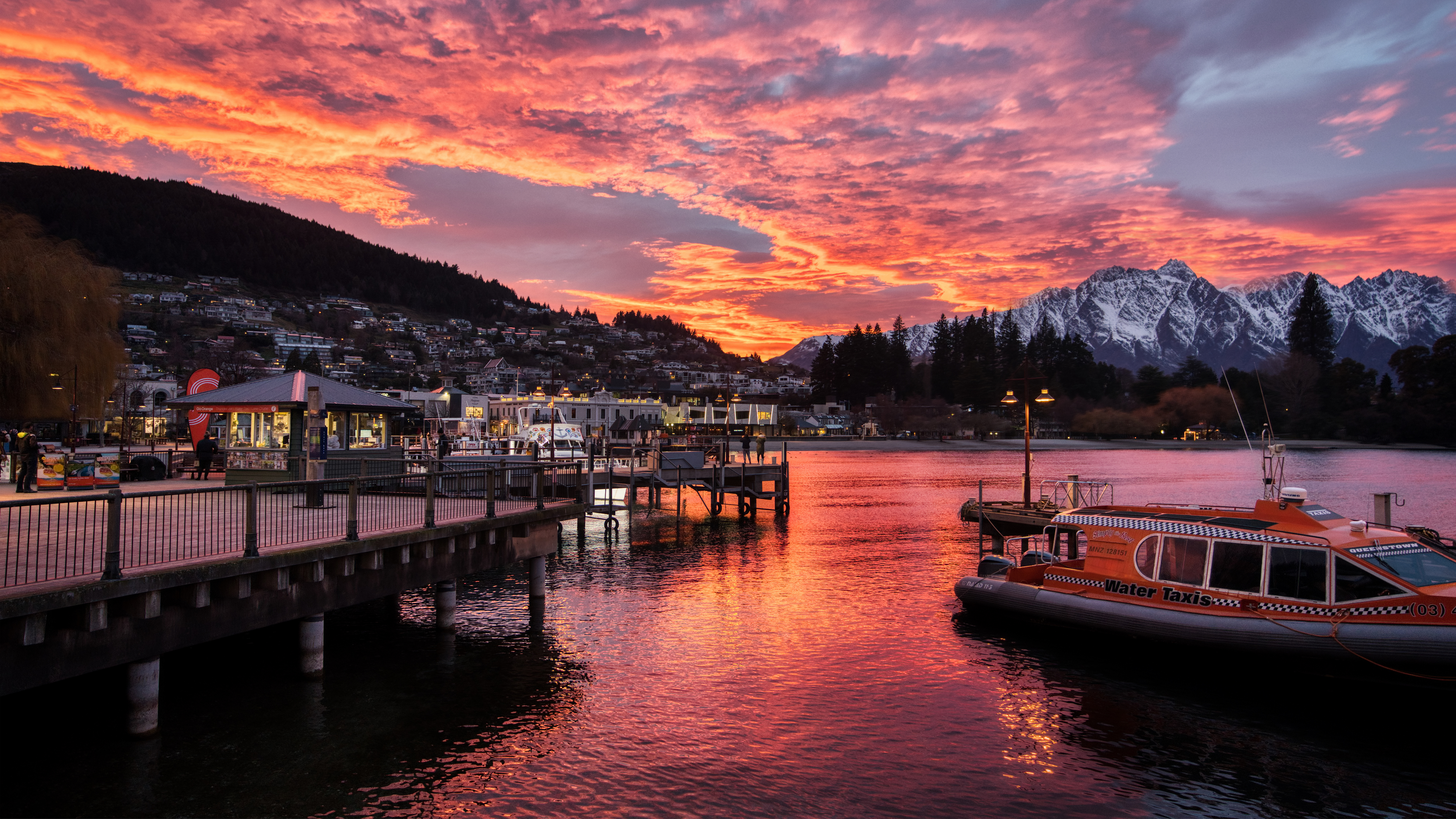 Trey Ratcliff Photography New Zealand Queenstown Water Clouds Sky Sunset 7680x4320