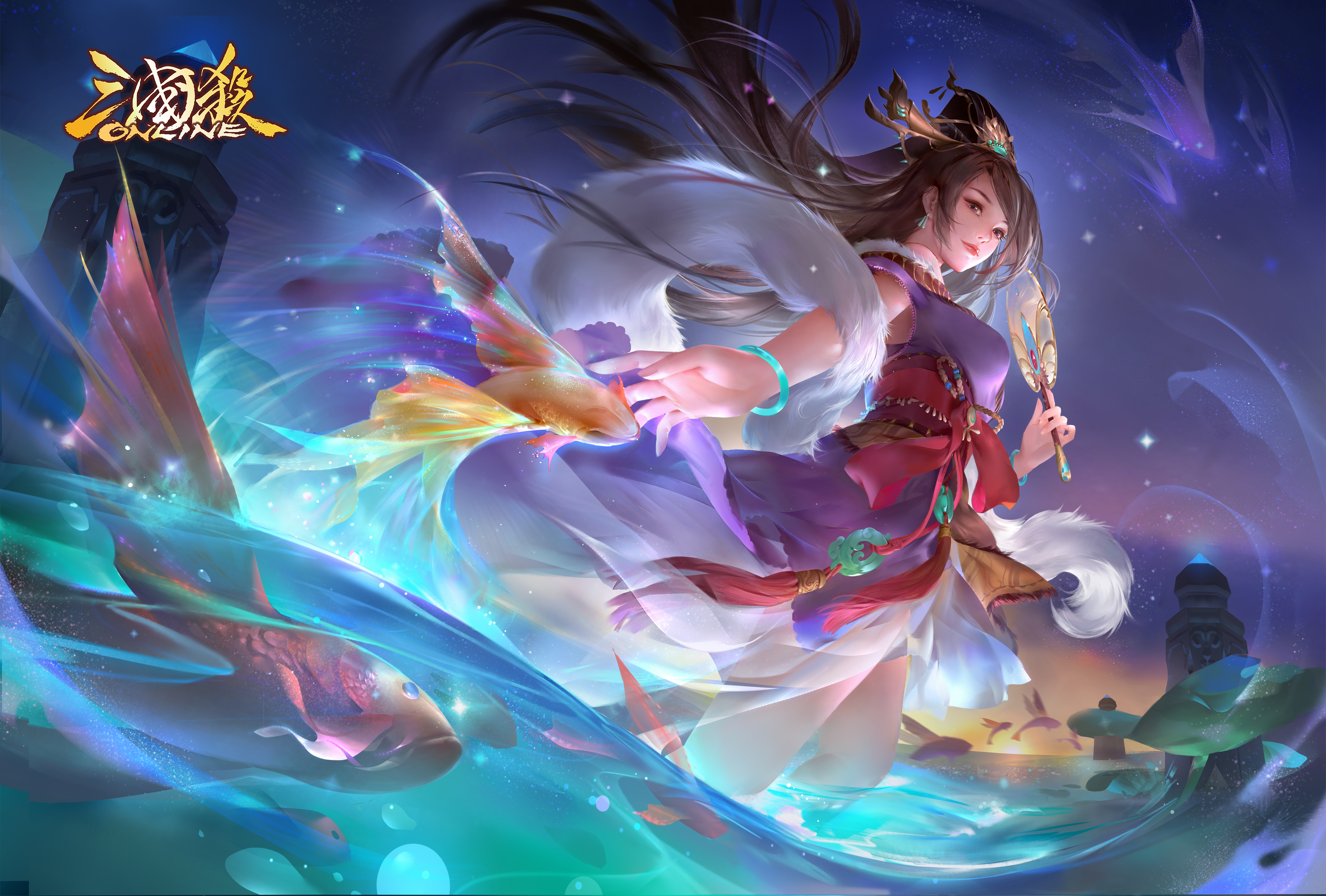 Video Game Characters Three Kingdoms Video Games Video Game Art Video Game Girls Fish Water Fans 3667x2479