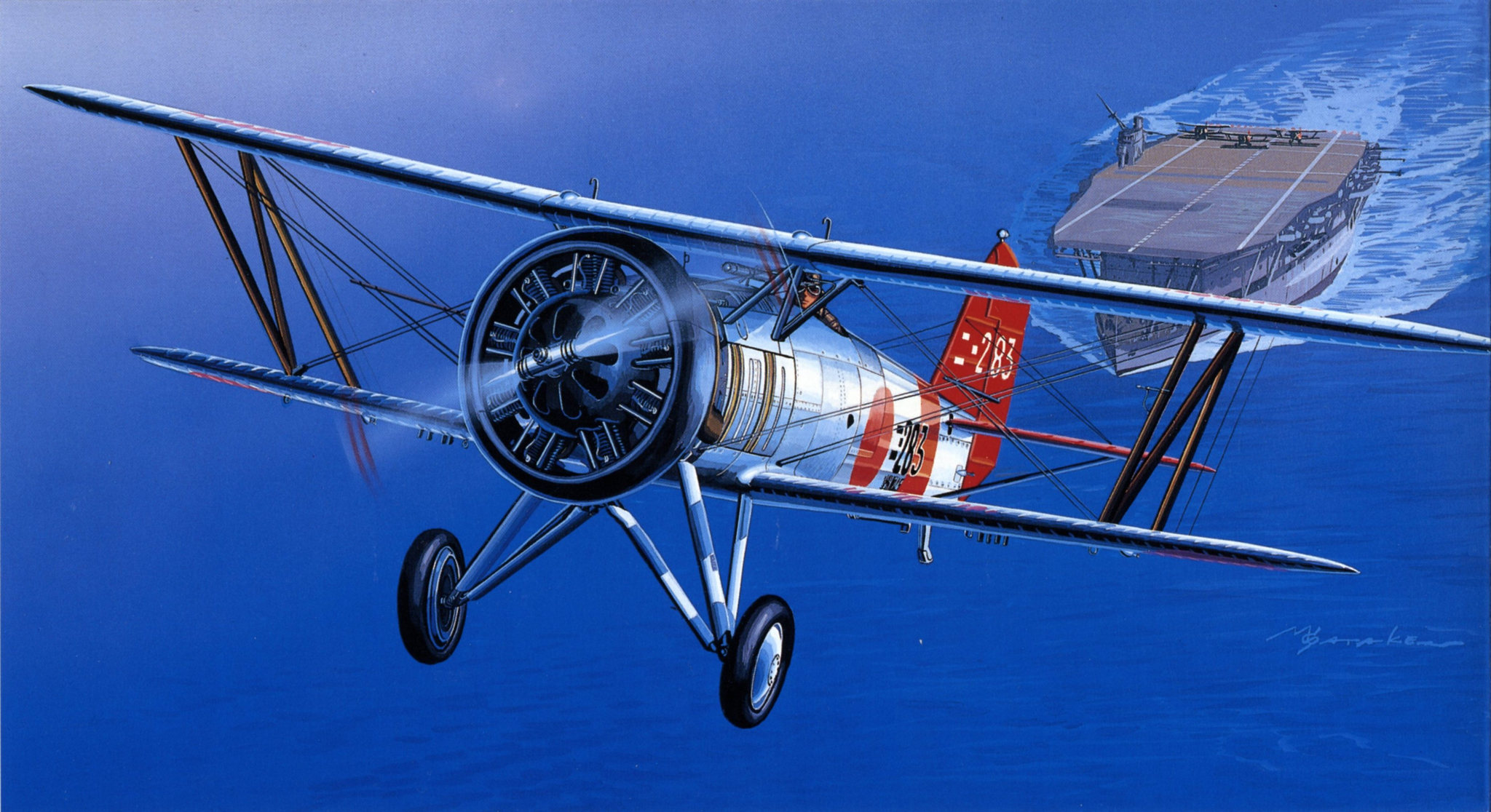 World War Ii Military Military Aircraft War Airplane Biplane Japan Imperial Japanese Navy 2048x1116