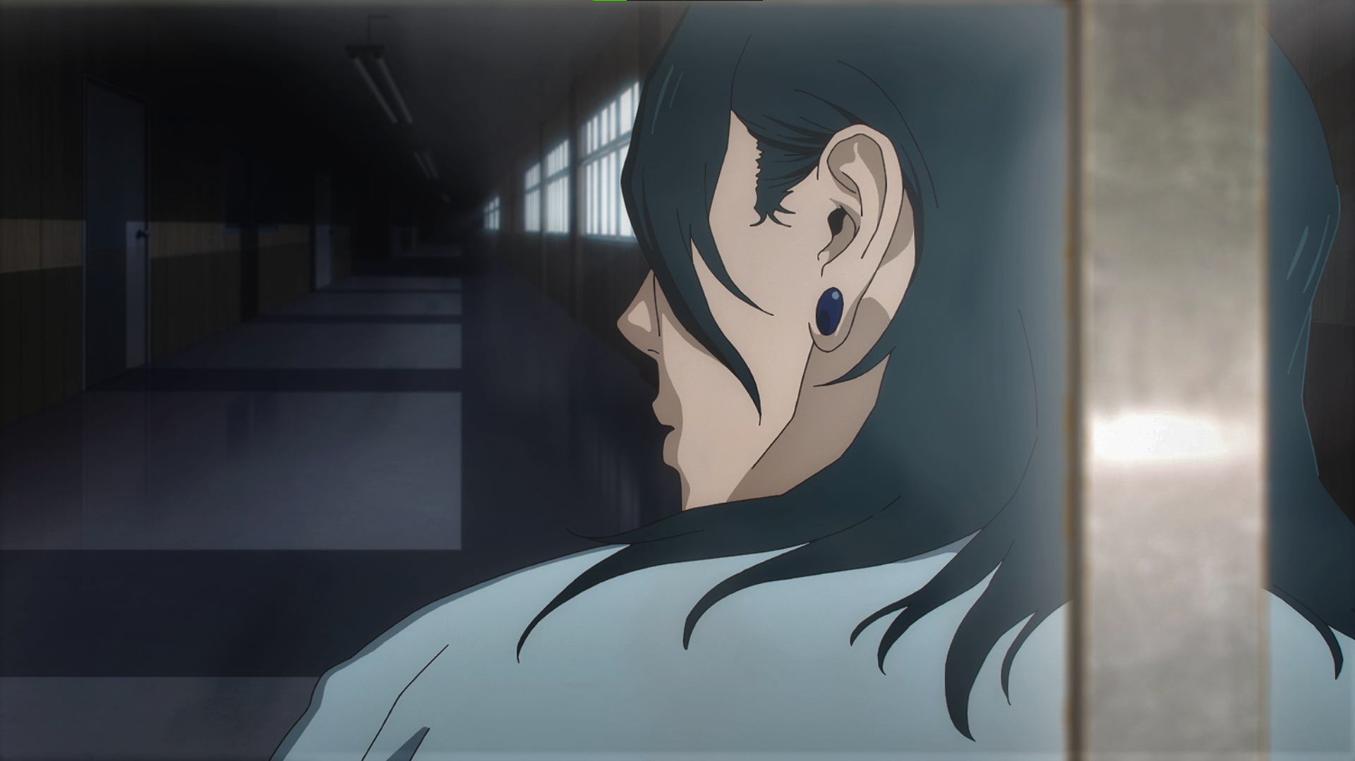 Jujutsu Kaisen Earring Long Hair Hallway Window Suguru Geto Anime Anime Screenshot Anime Boys 1920x1079