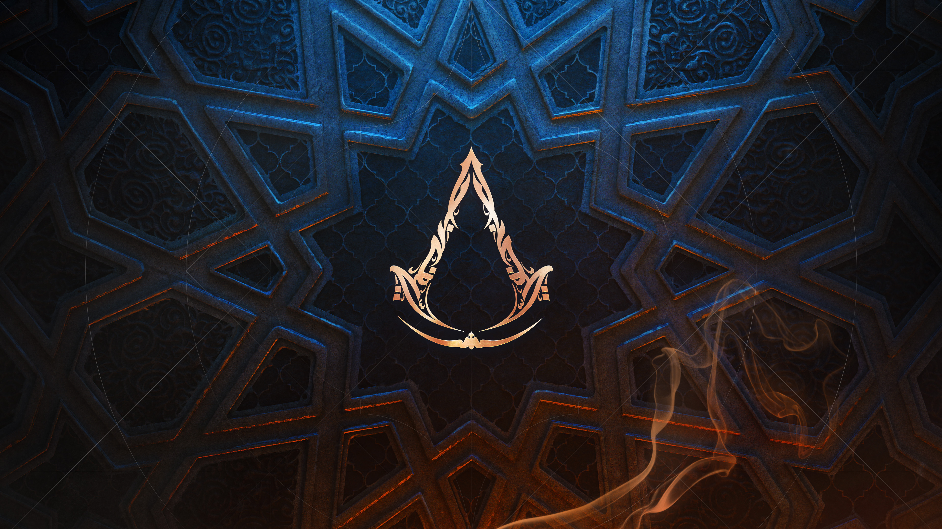 Assassins Creed Mirage 4K Assassins Creed Video Games Ubisoft Logo Simple Background Minimalism 3840x2160