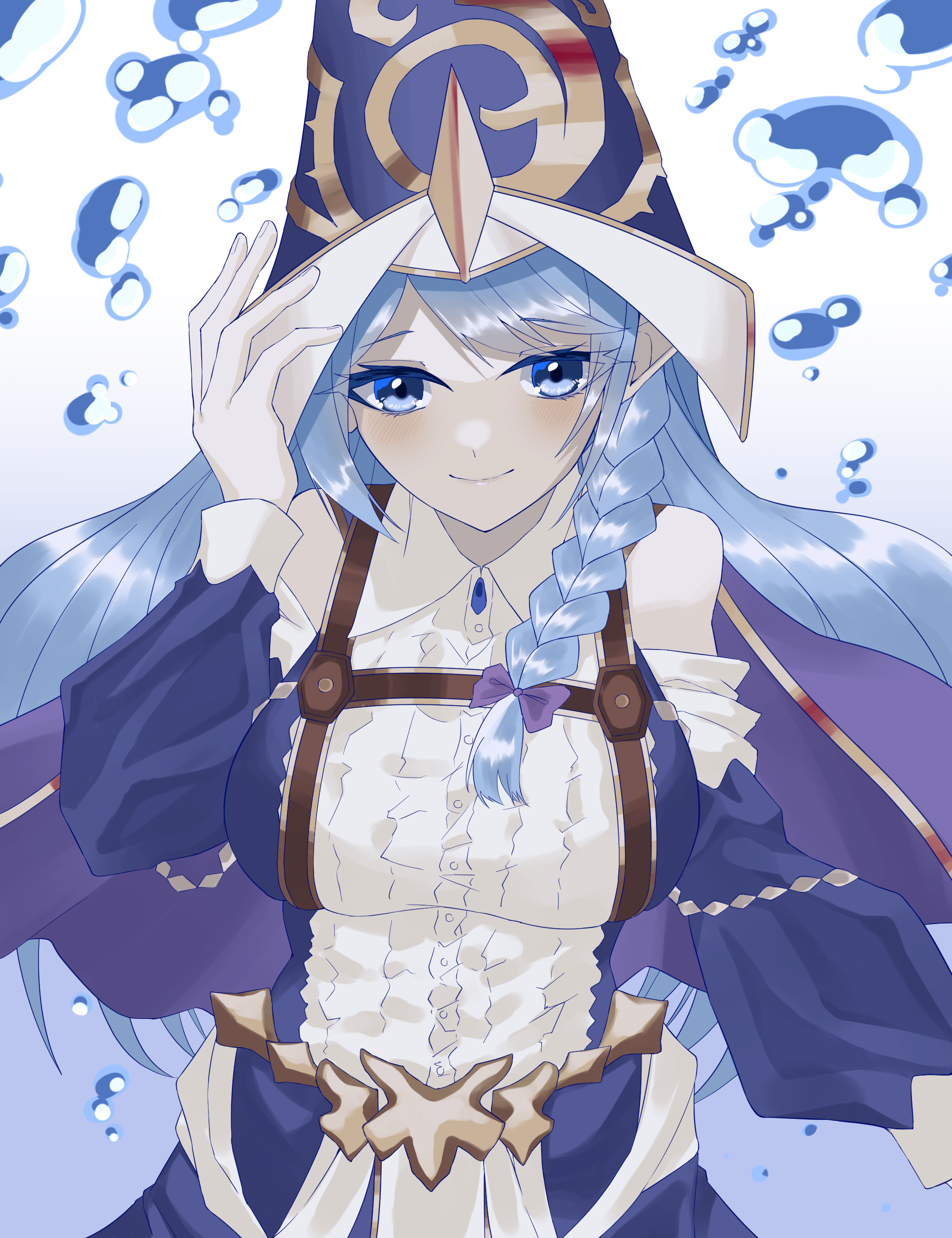 Water Enchantress Of The Temple Anime Anime Girls Yu Gi Oh Trading Card Games Long Hair Blue Hair Ar 2000x2600