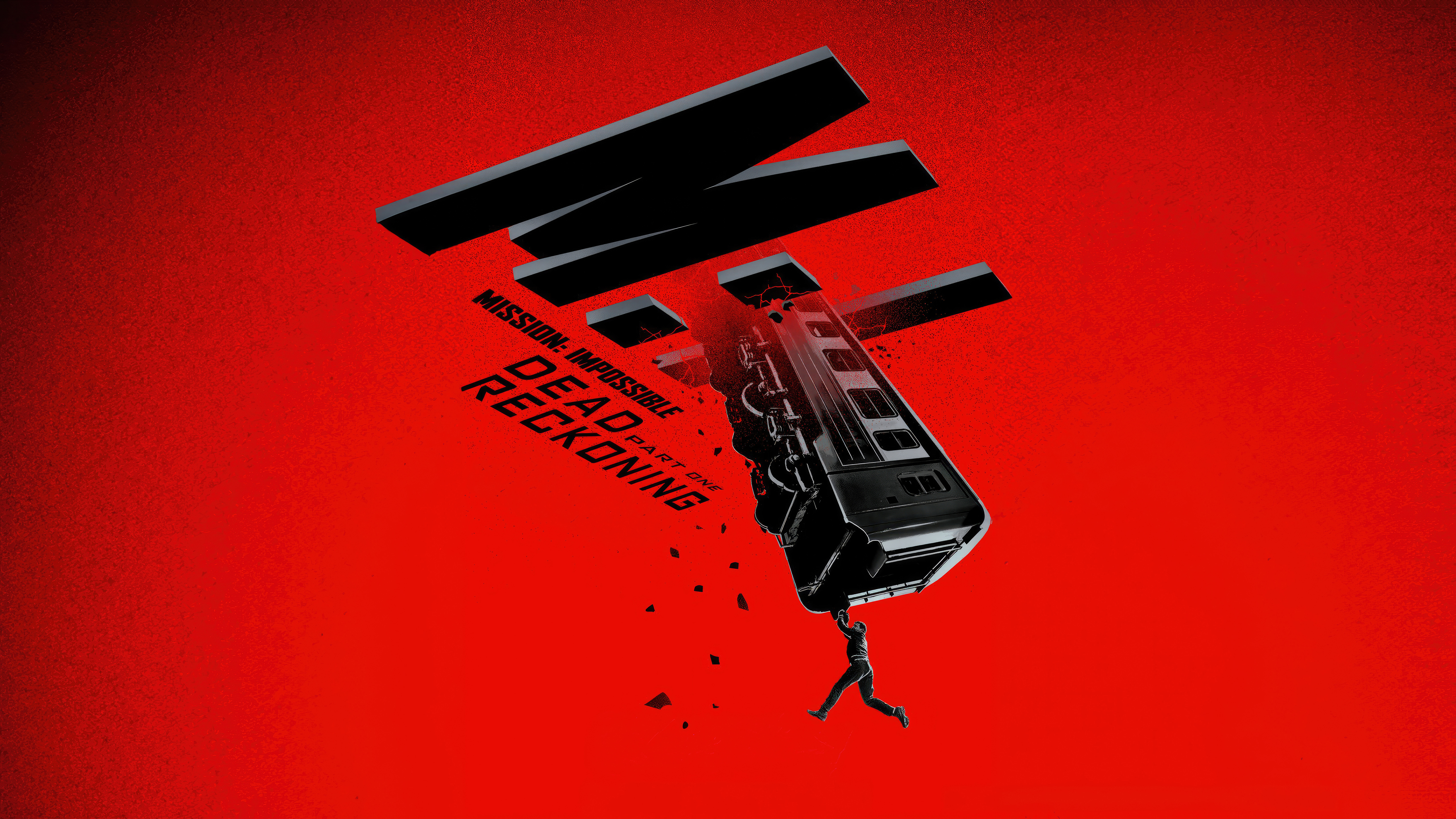 Mission Impossible Dead Reckoning Part One Title Simple Background Minimalism Digital Art Red Backgr 5120x2880