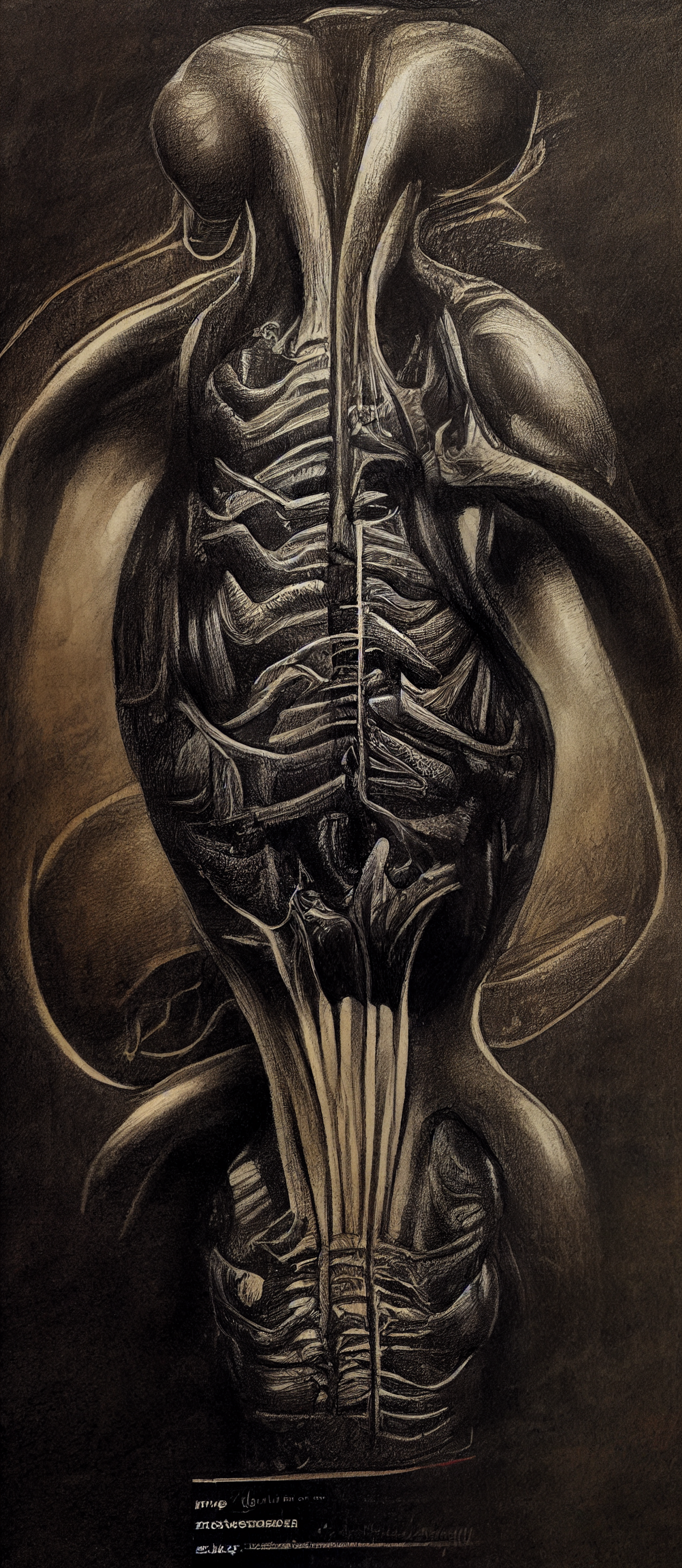 Anatomy H R Giger Fantasy Art 1280x2944