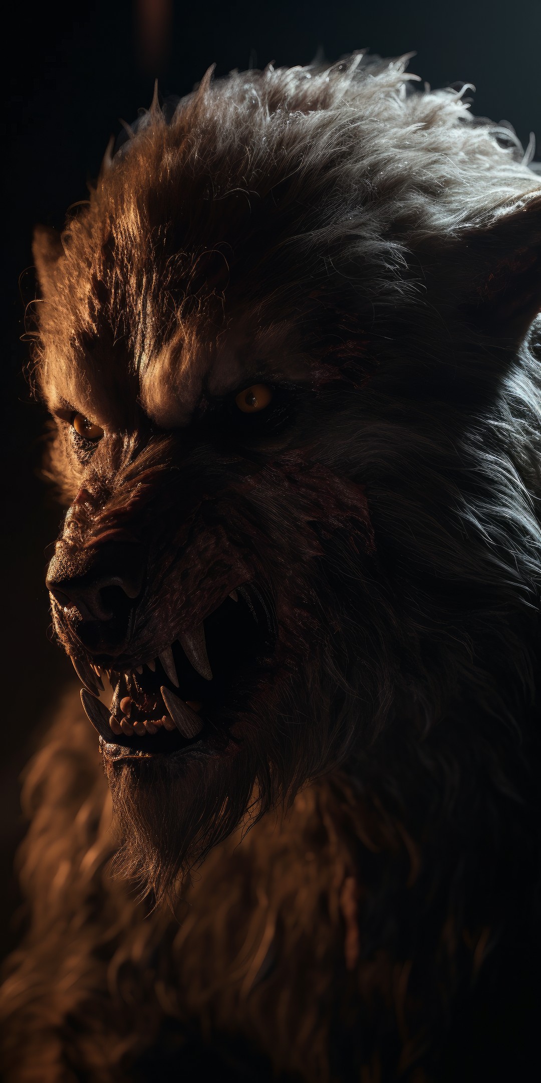 Ai Art Vertical Portrait Display Werewolves Creature 1080x2160