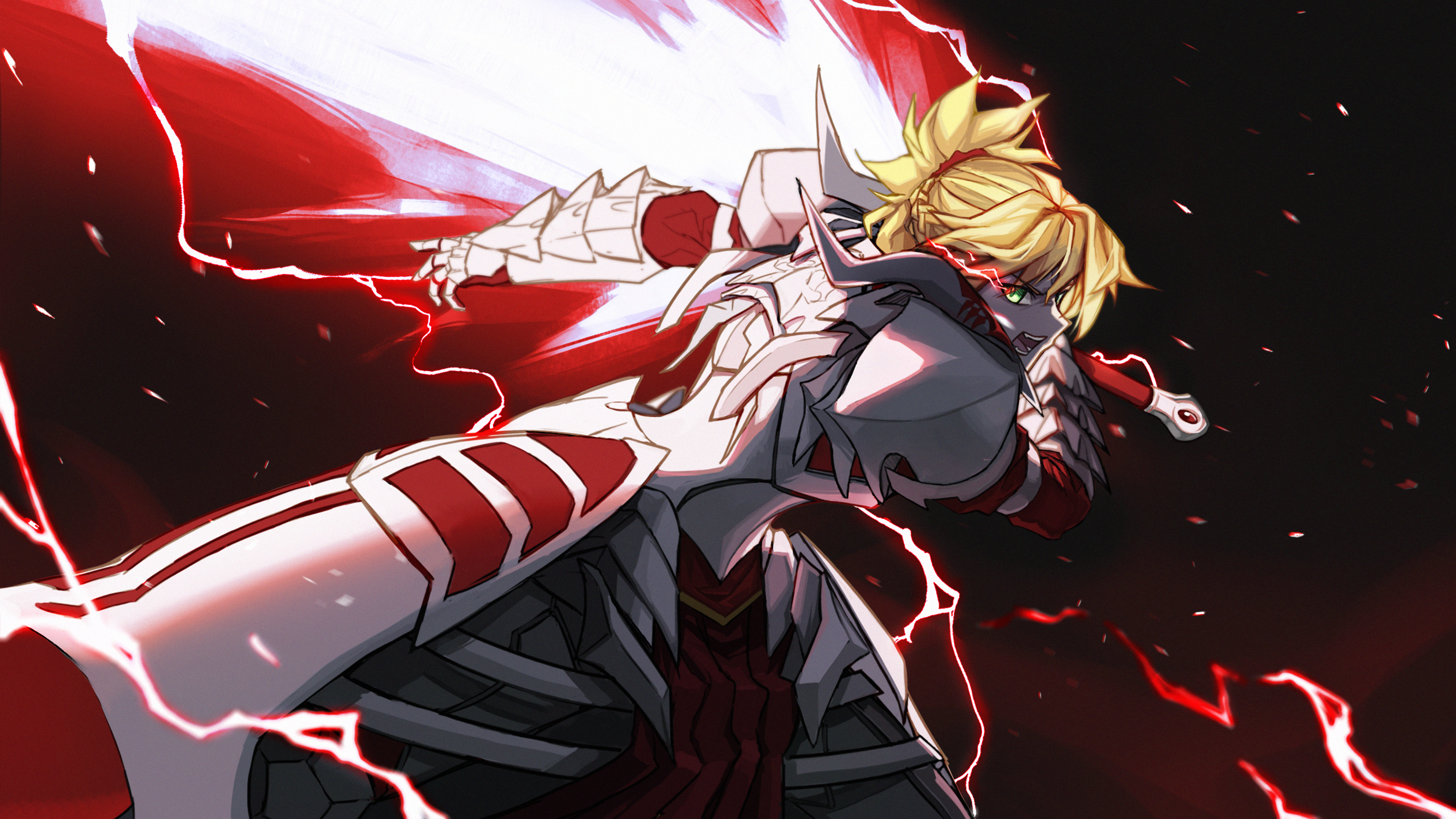 Anime Anime Girls Fate Series Fate Apocrypha Fate Grand Order Mordred Fate Apocrypha Ponytail Long H 3840x2160