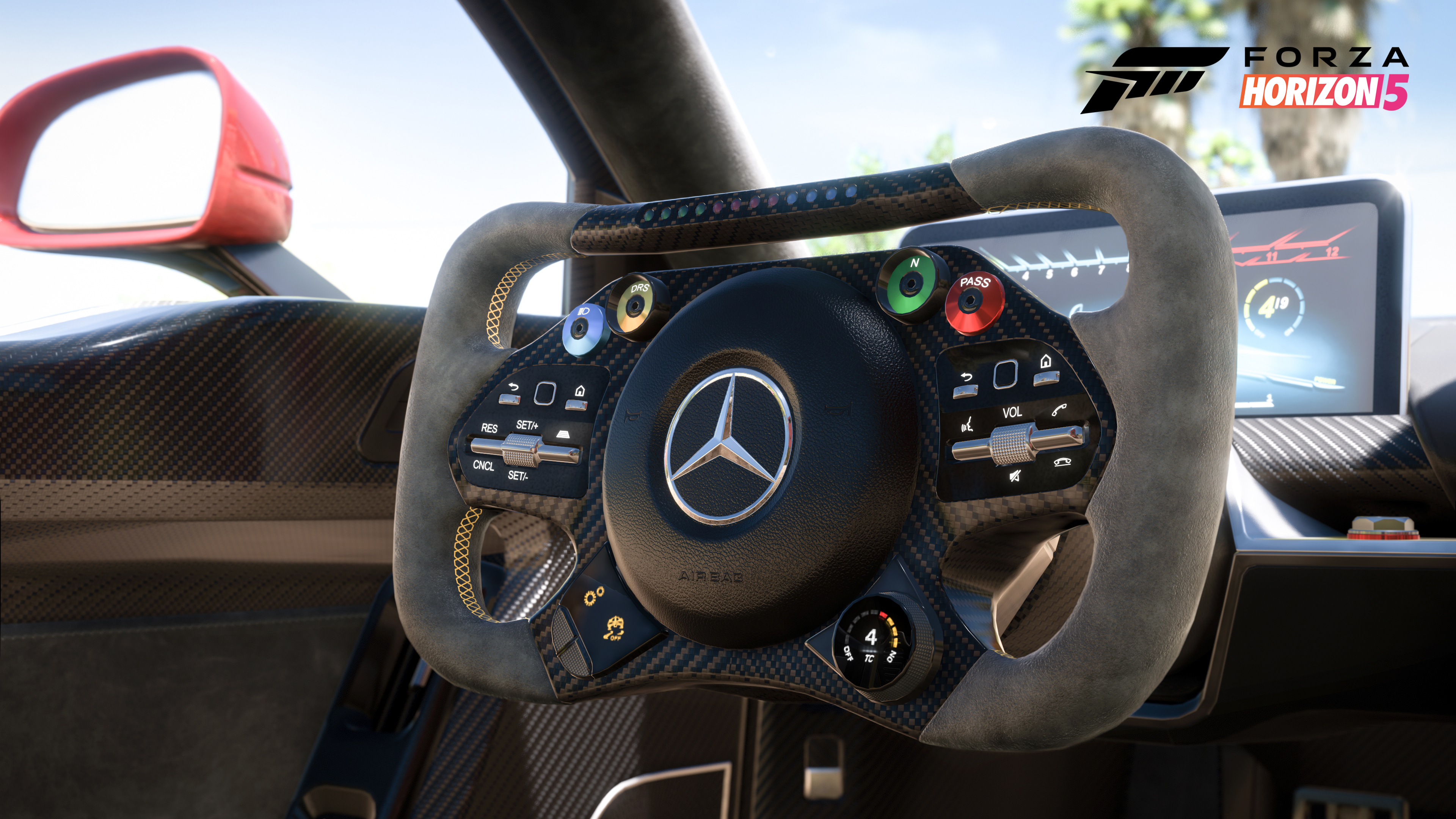 Forza Horizon 5 Video Games Car CGi Logo Car Interior 3840x2160