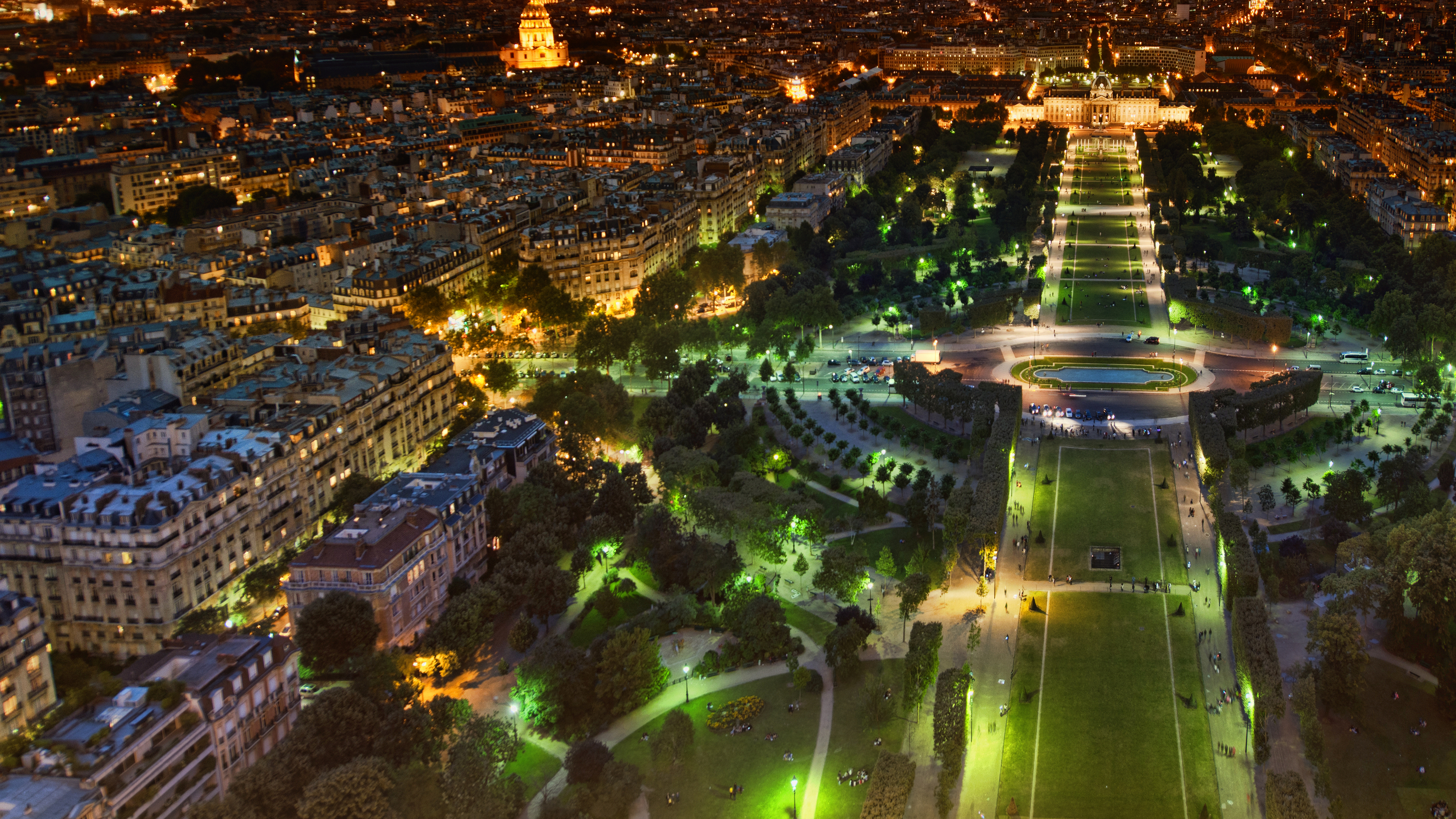Trey Ratcliff Photography 4K France City Cityscape Landscape Trees Night City Lights Paris Garden Bu 3840x2160