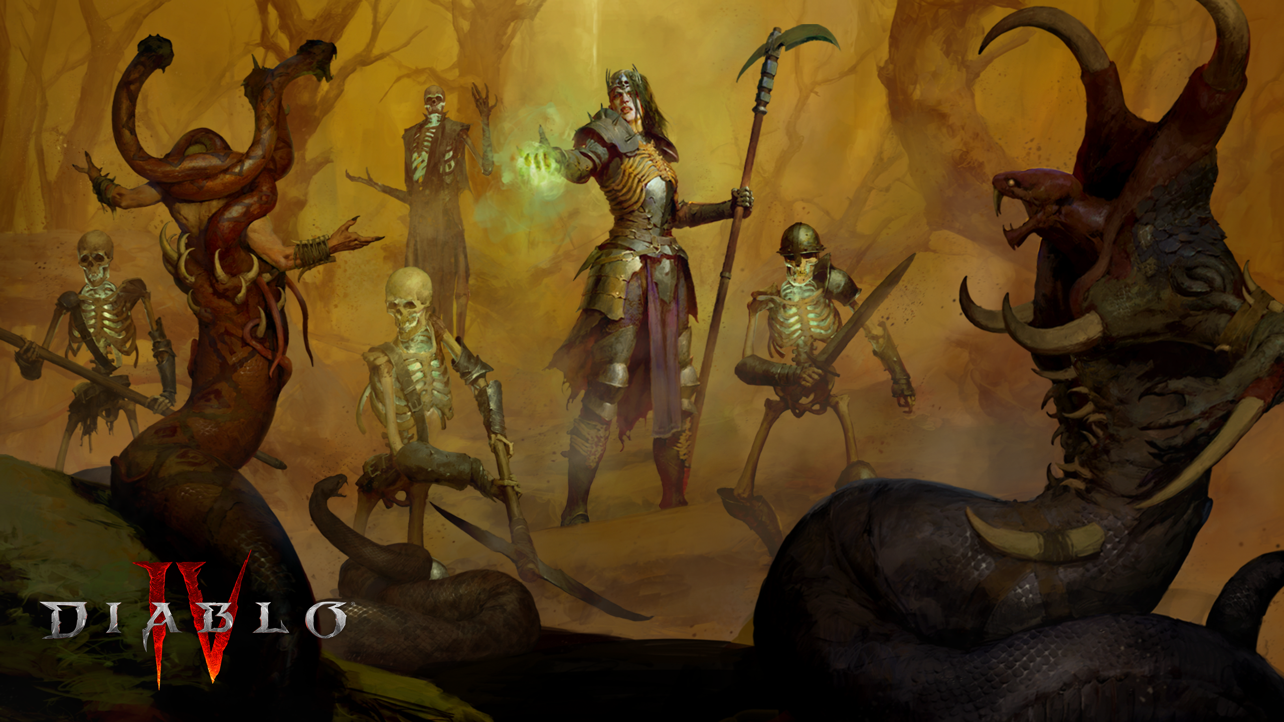 Diablo IV Diablo Video Game Art Blizzard Entertainment Video Game Characters Armor Video Games Skele 2560x1440
