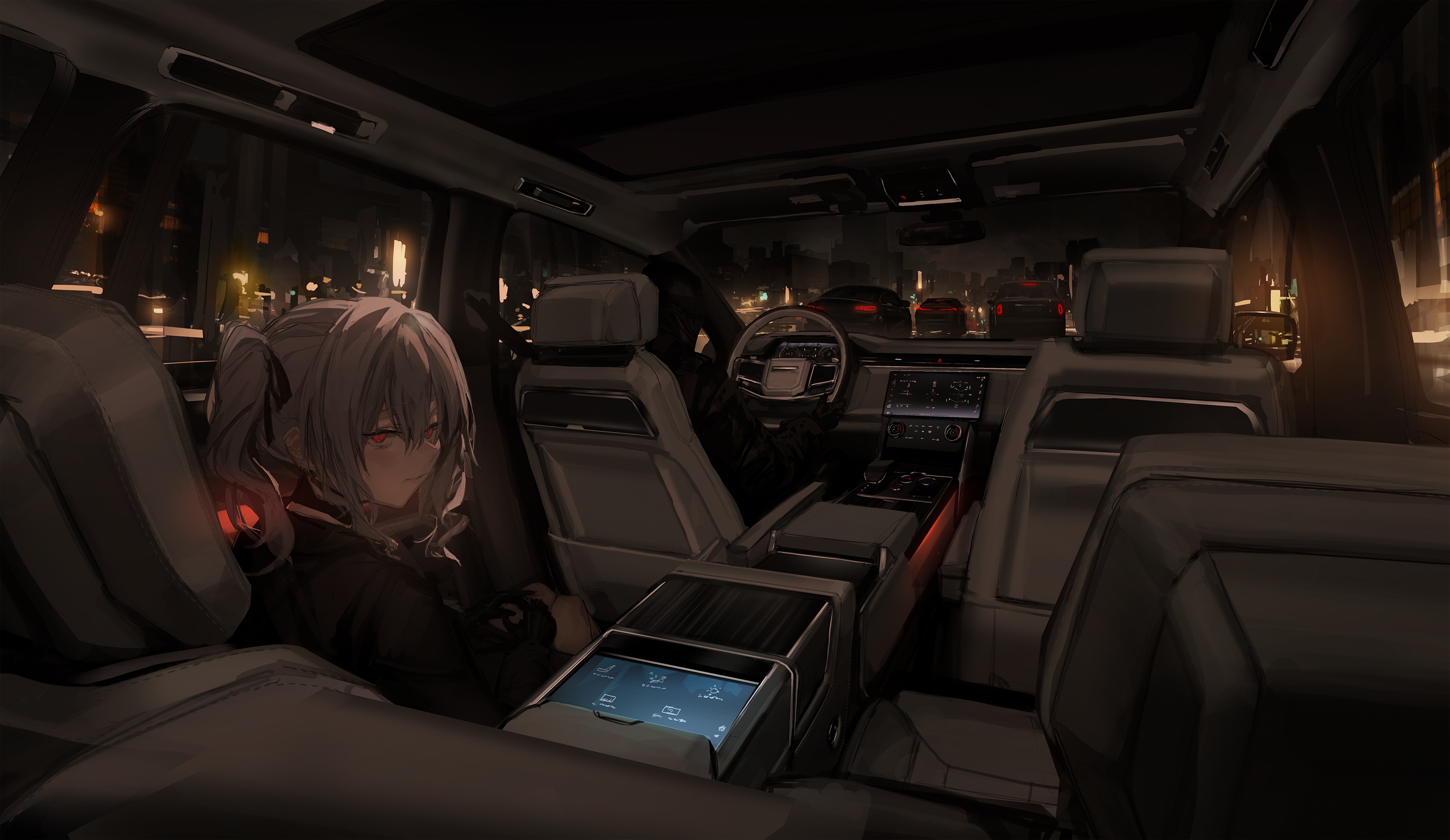 Anime Anime Girls LM7 Artwork Car Interior 3200x1854