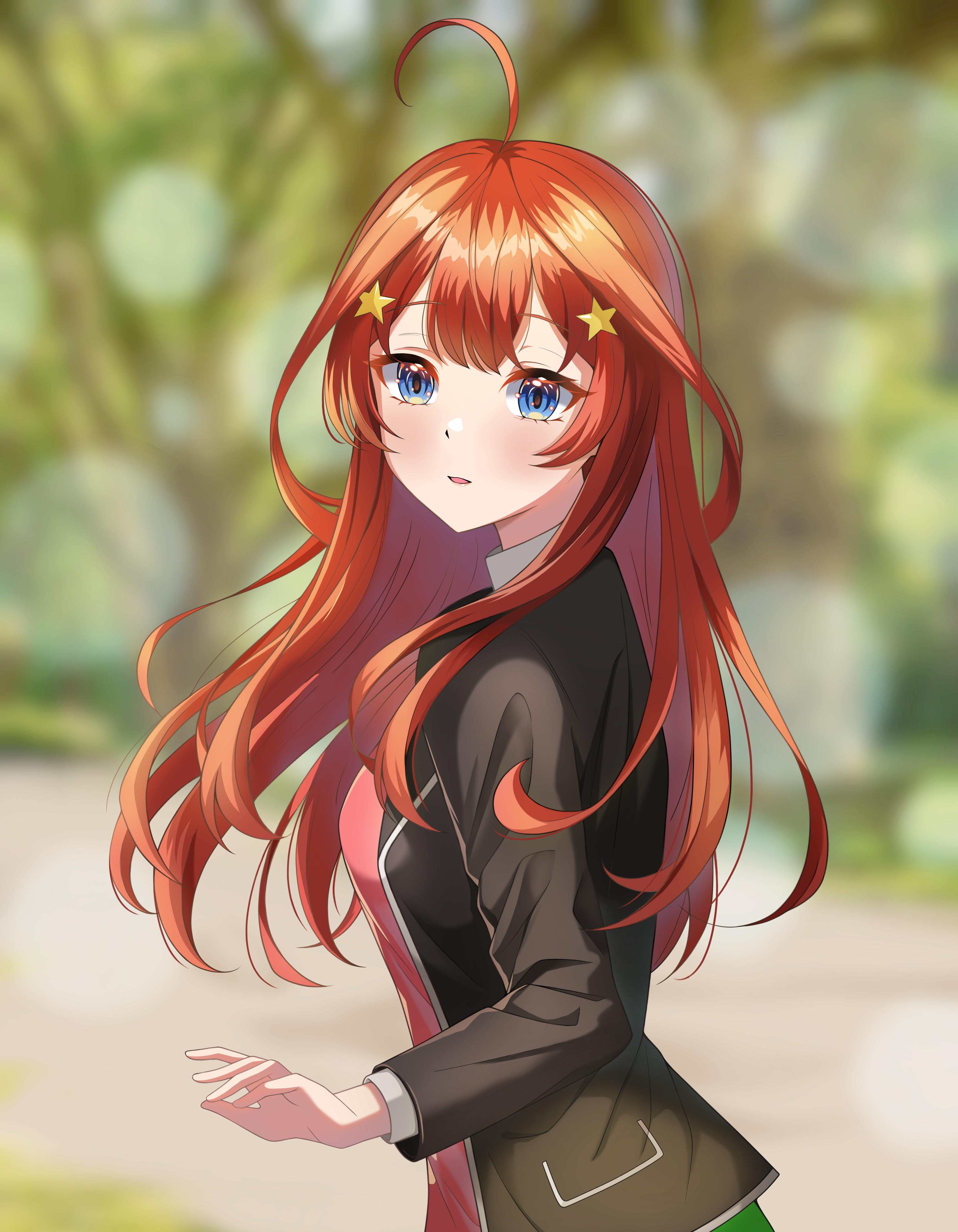 Anime Anime Girls 5 Toubun No Hanayome Nakano Itsuki Long Hair Redhead Solo Artwork Digital Art Fan  3309x4257