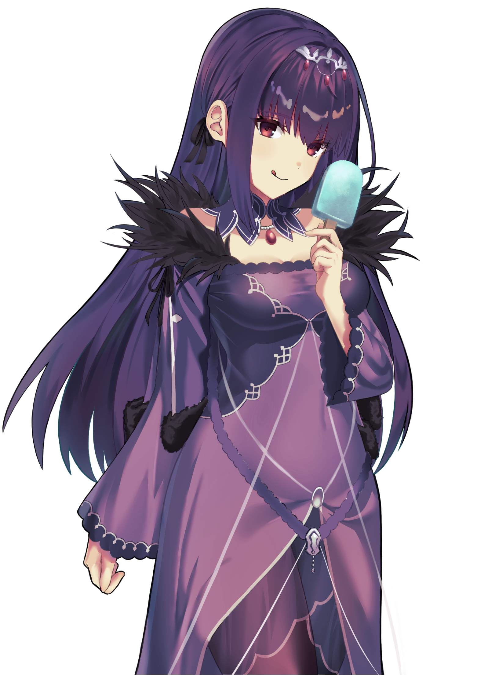 Anime Anime Girls Fate Series Fate Grand Order Solo Scathach Skadi Long Hair Purple Hair Artwork Dig 1562x2210