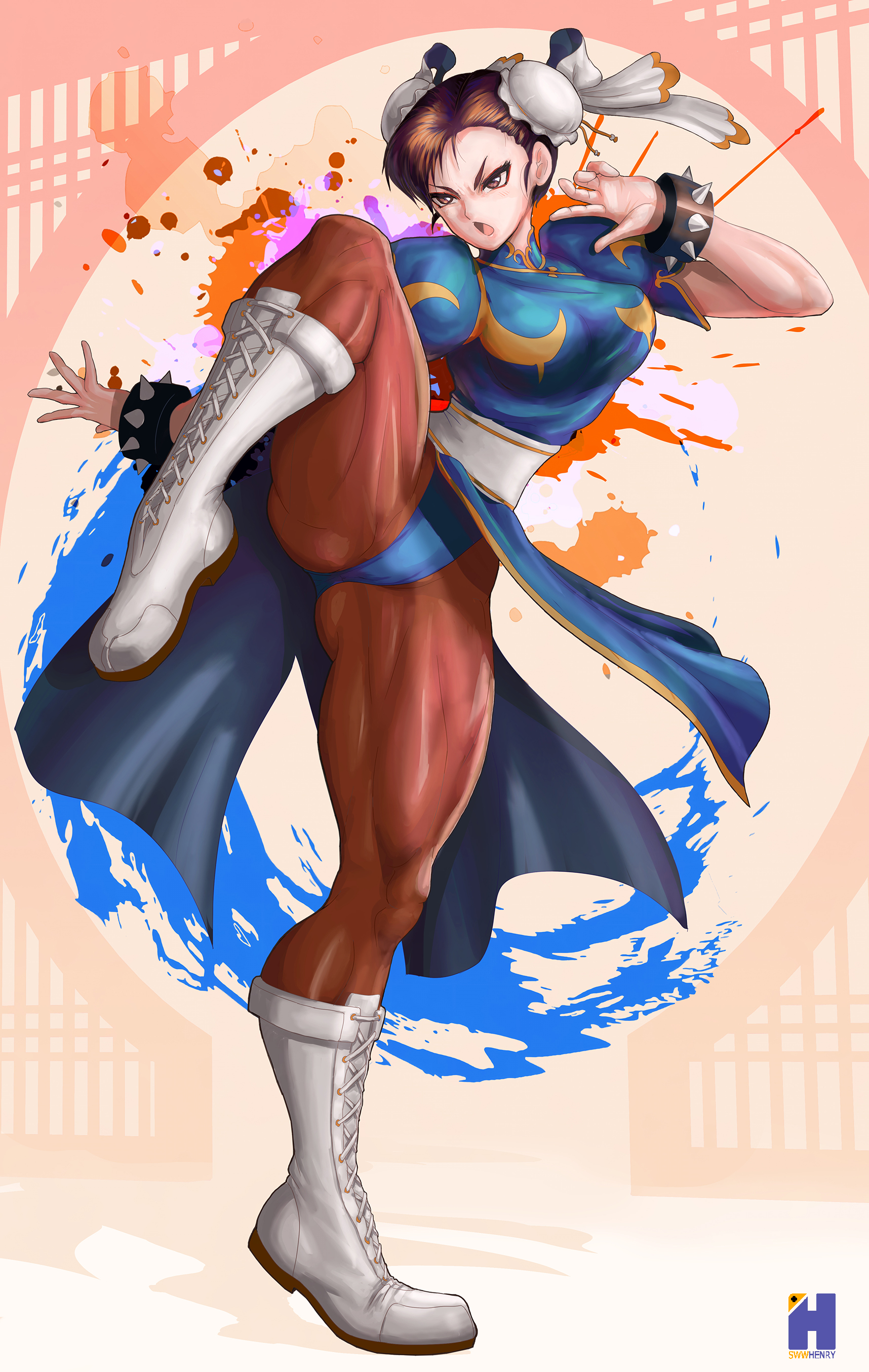 Anime Anime Girls Street Fighter Street Fighter Ii The World Warrior Chun Li Hairbun Brunette Solo A 1716x2708