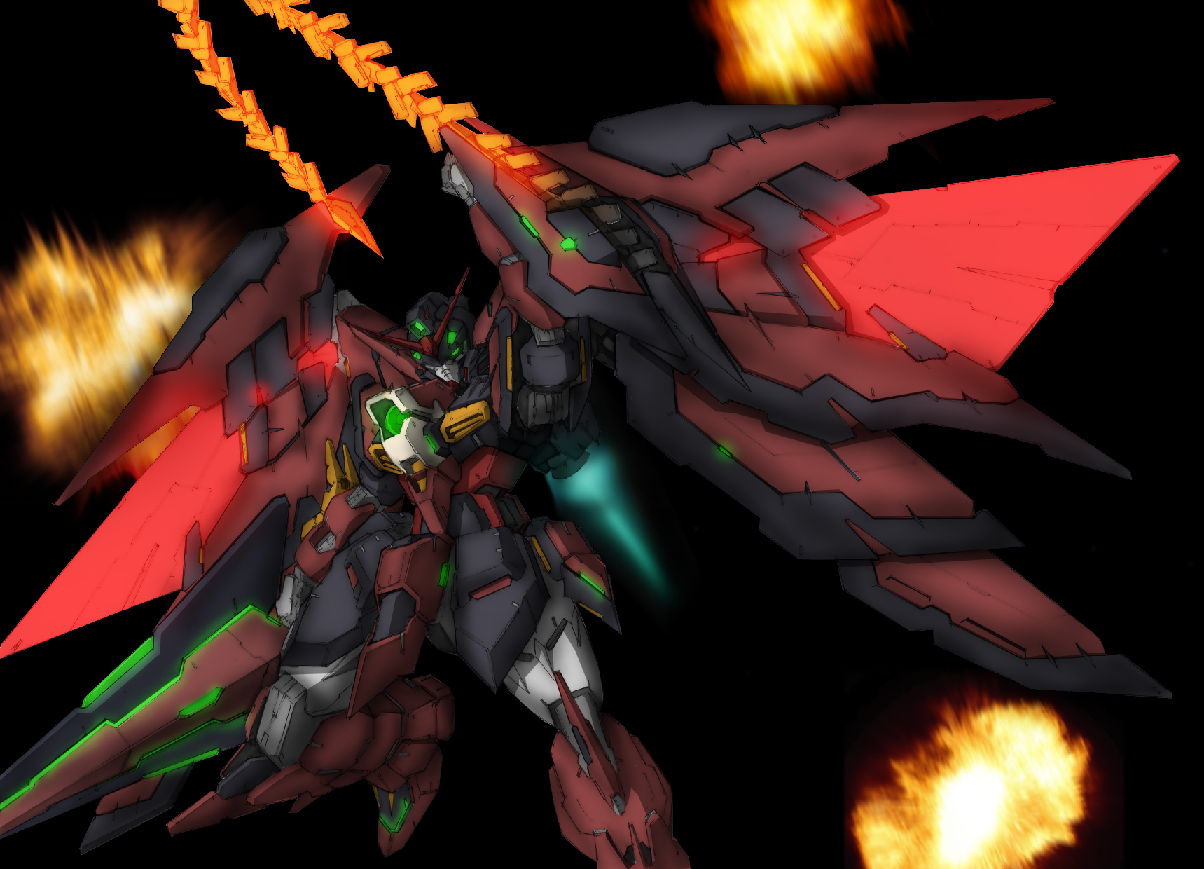 Anime Mechs Gundam Super Robot Taisen Mobile Suit Gundam Wing Gundam Epyon Artwork Digital Art Fan A 1719x1240