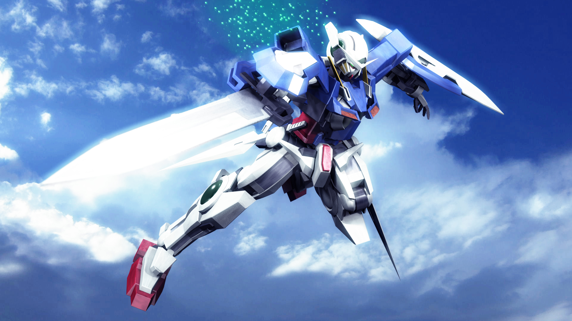 Anime Mechs Gundam Super Robot Taisen Mobile Suit Gundam 00 Gundam Exia Artwork Digital Art Fan Art 1920x1080