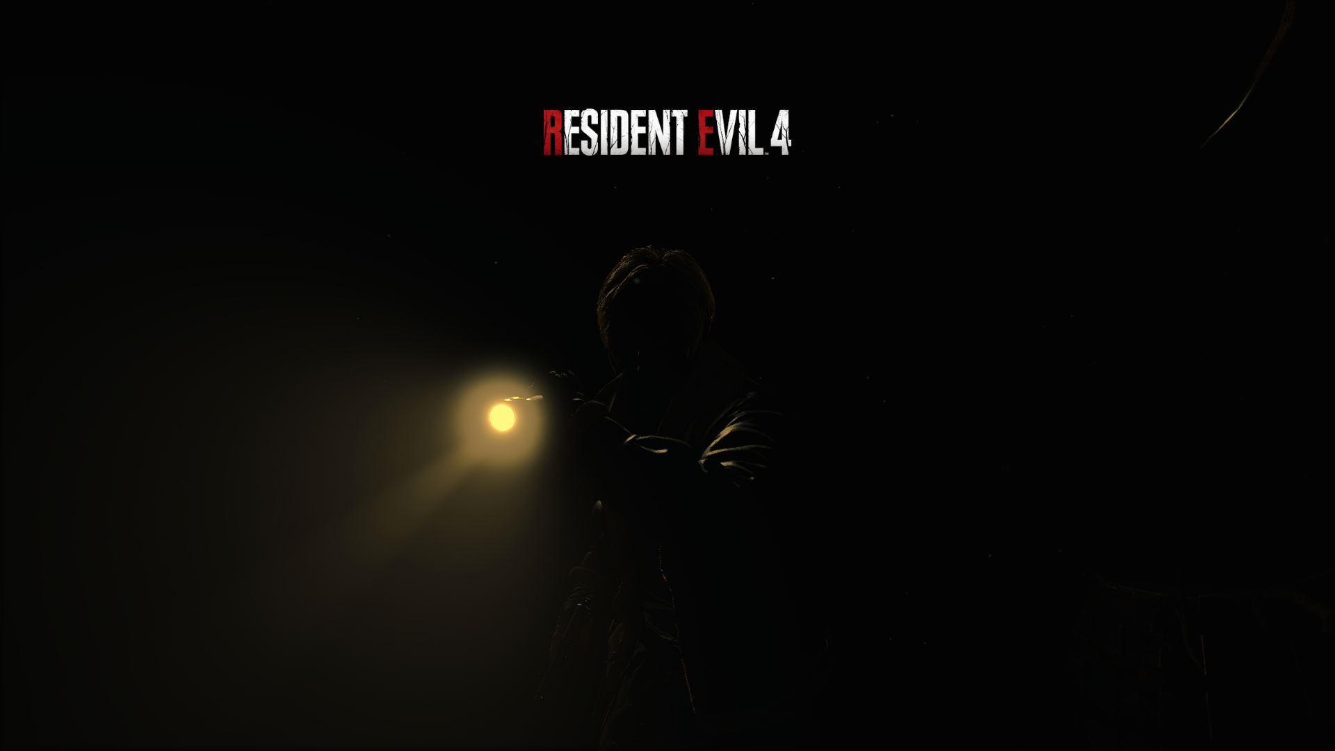 Resident Evil Resident Evil 4 Remake Resident Evil 4 Leon Kennedy Dark Logo Flashlight Horror Surviv 1920x1080