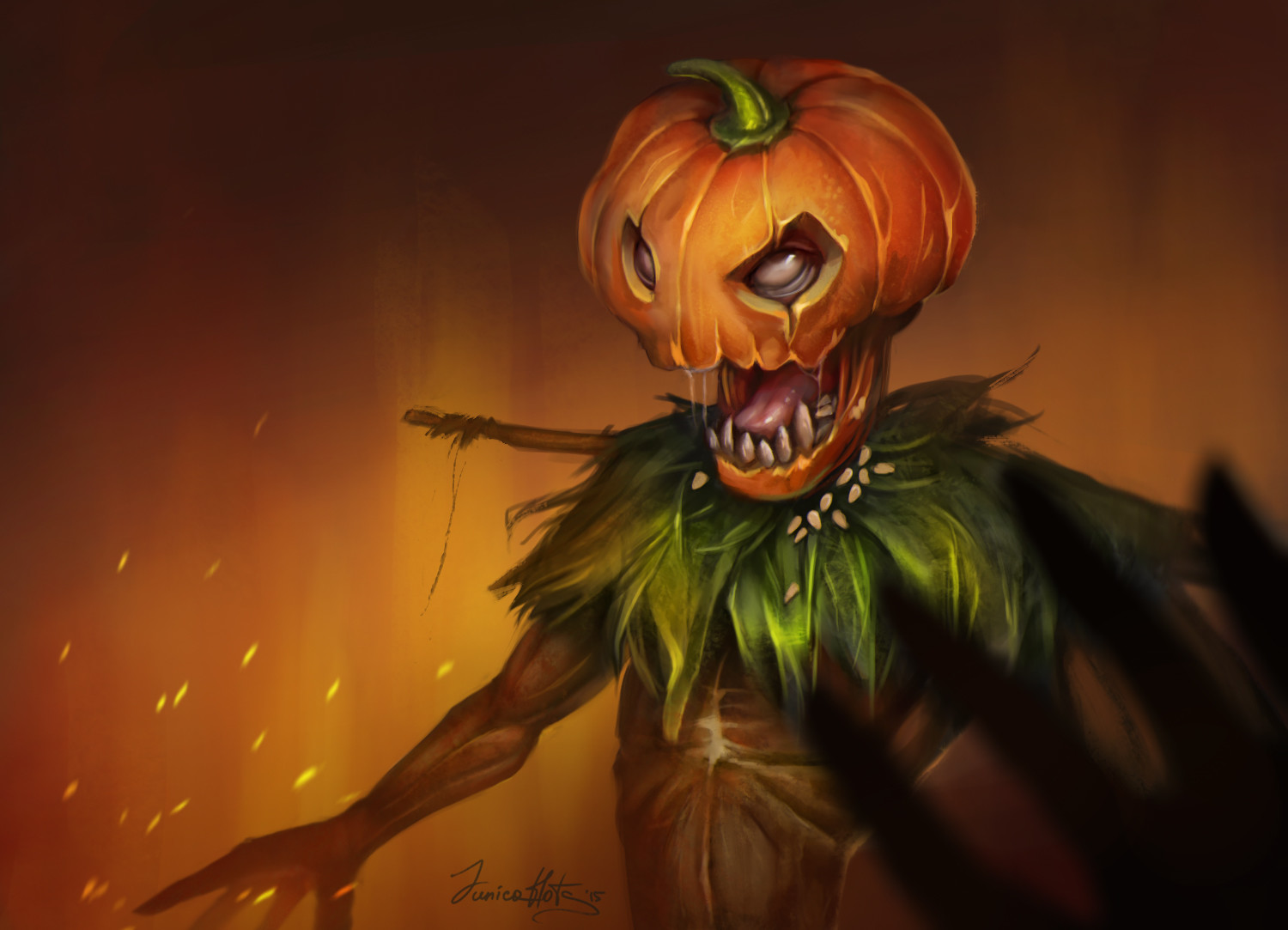 Junica Hots Artwork Pumpkin Creature Halloween 1500x1083