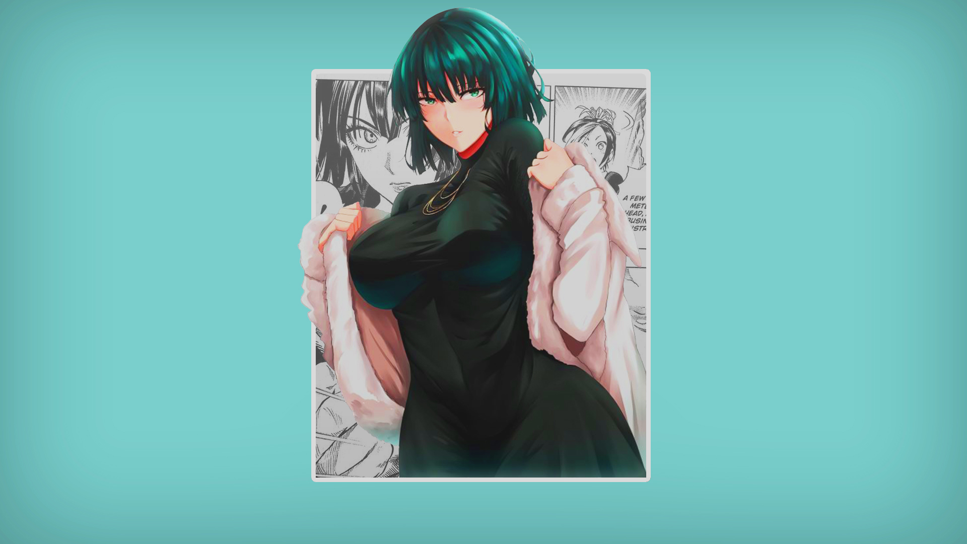 Anime Anime Girls Minimalism Picture In Picture Simple Background Speech Bubble Short Hair Green Hai 1920x1080