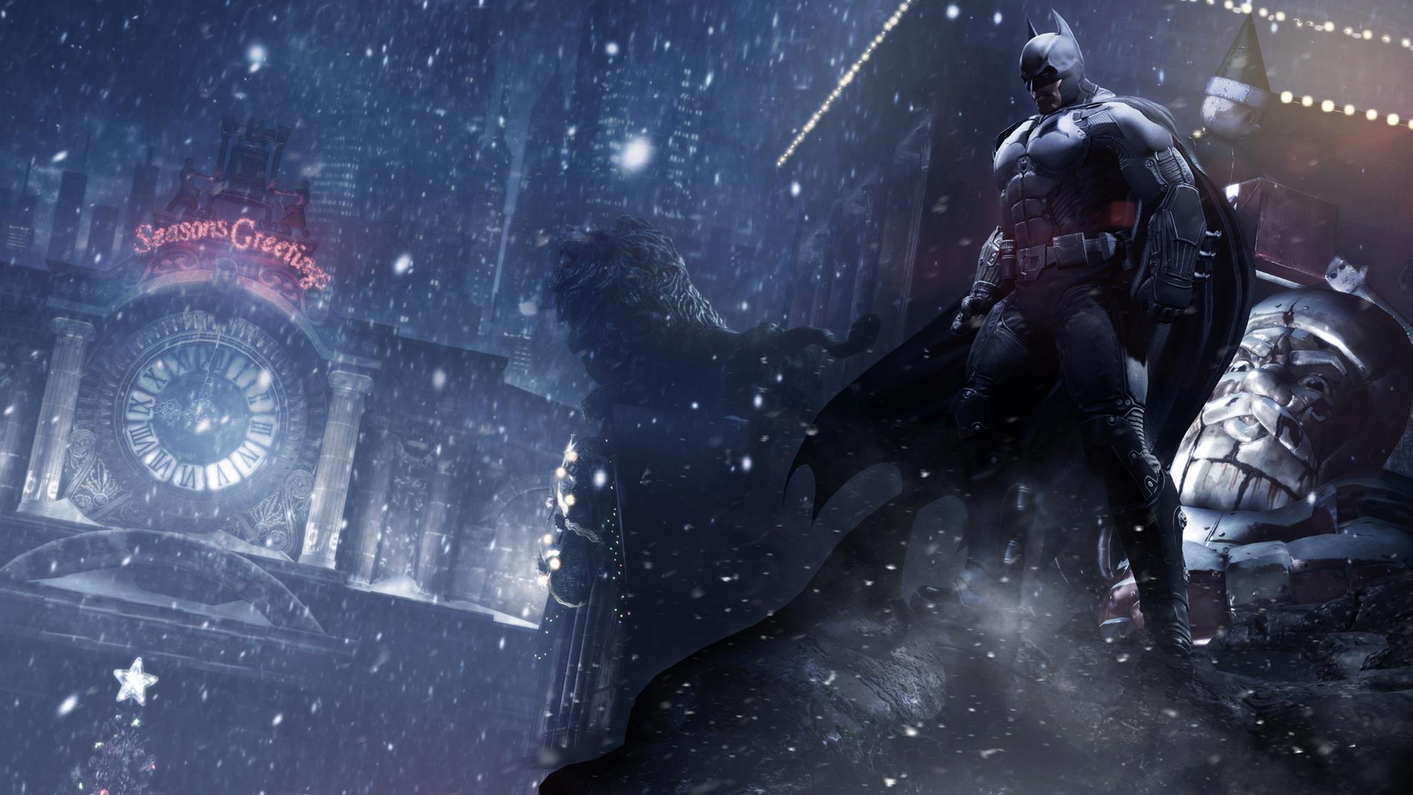 Batman Video Games Batman Arkham City Gotham City Night 2048x1152